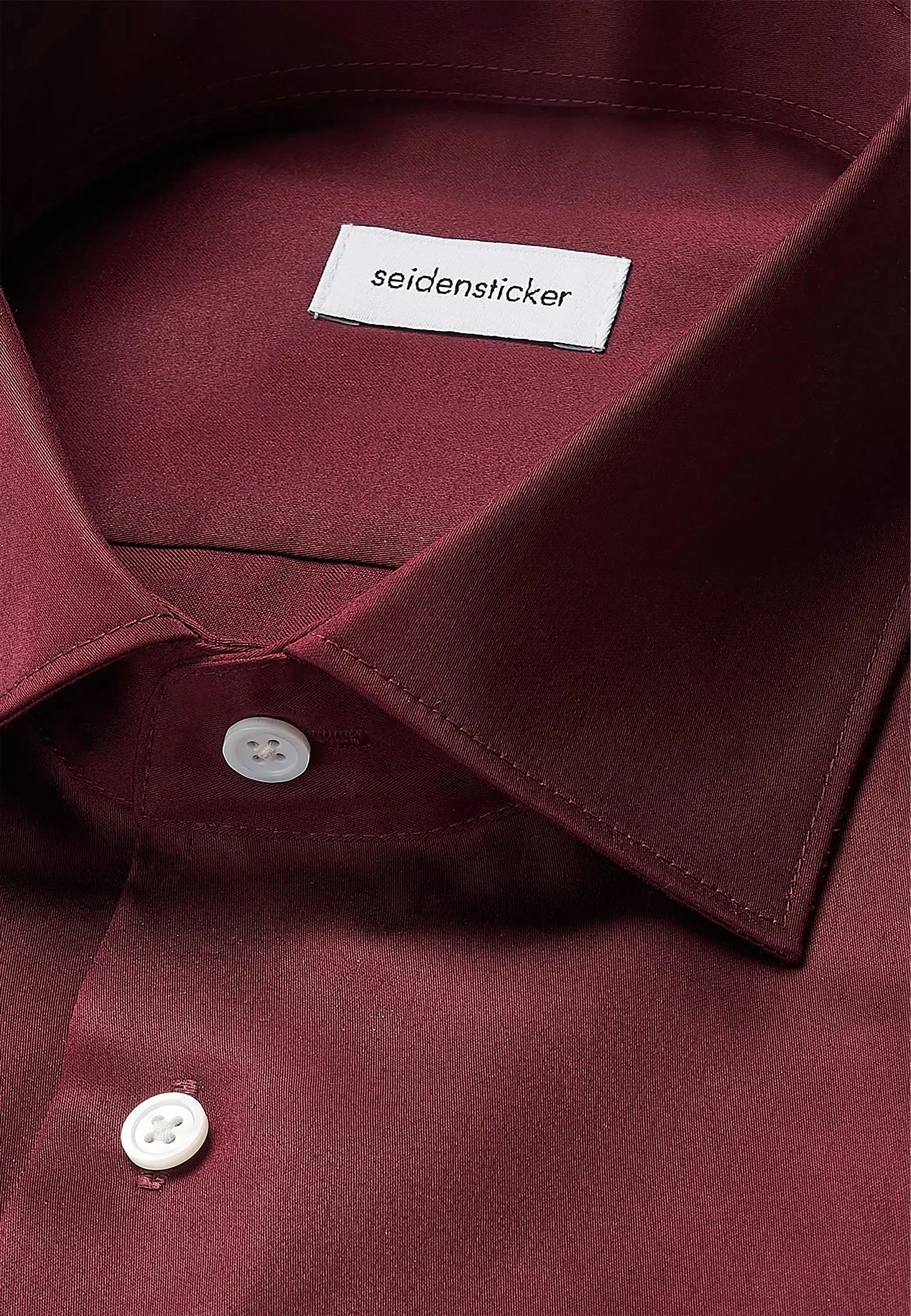 Shaped Fit Easy Iron New Kent Business Shirt Burgundy-seidensticker uk
