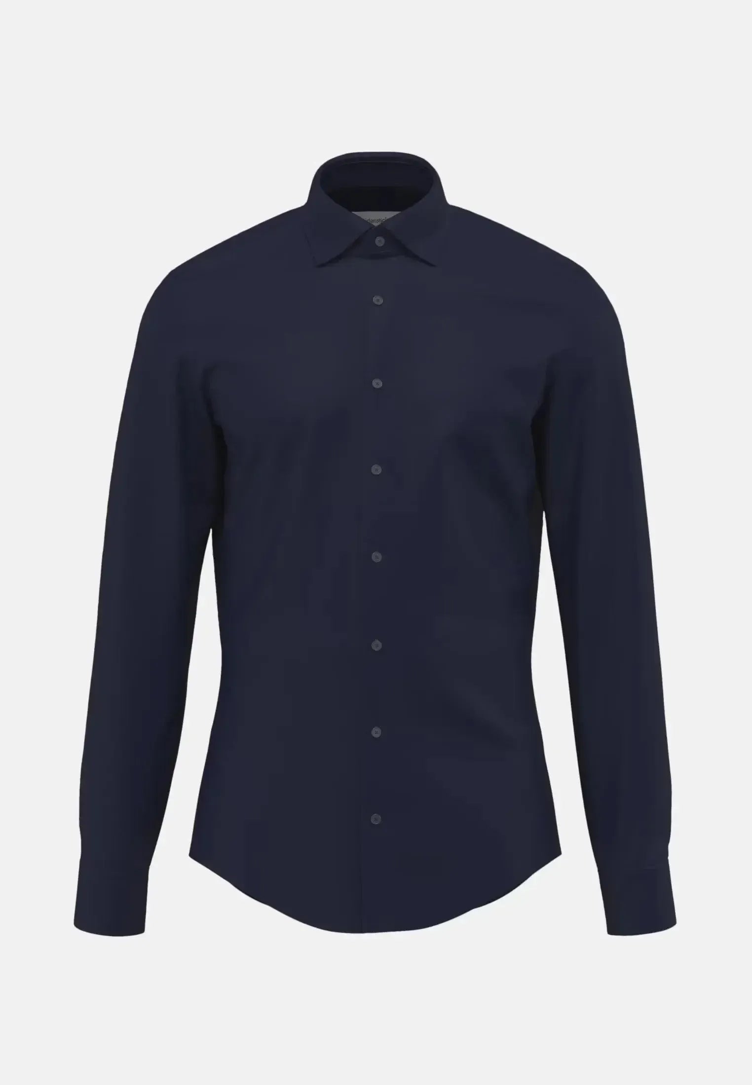 Shaped Fit Easy Iron New Kent Business Shirt Dark Blue-seidensticker uk