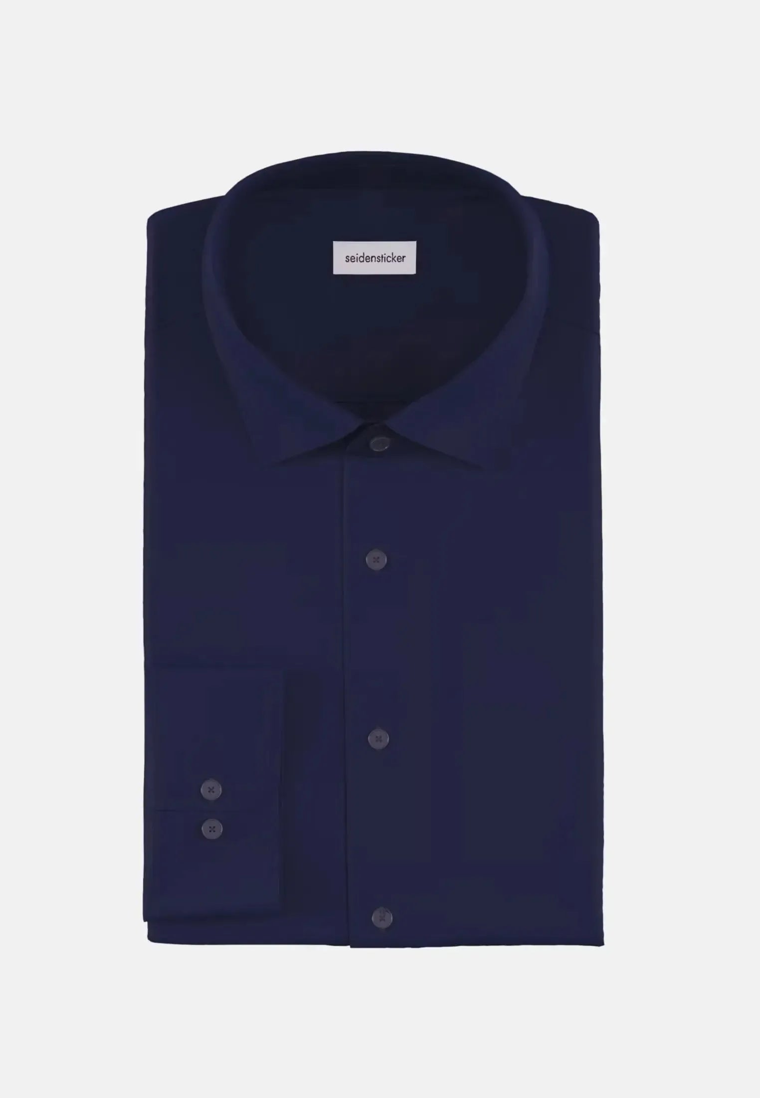Shaped Fit Easy Iron New Kent Business Shirt Dark Blue-seidensticker uk