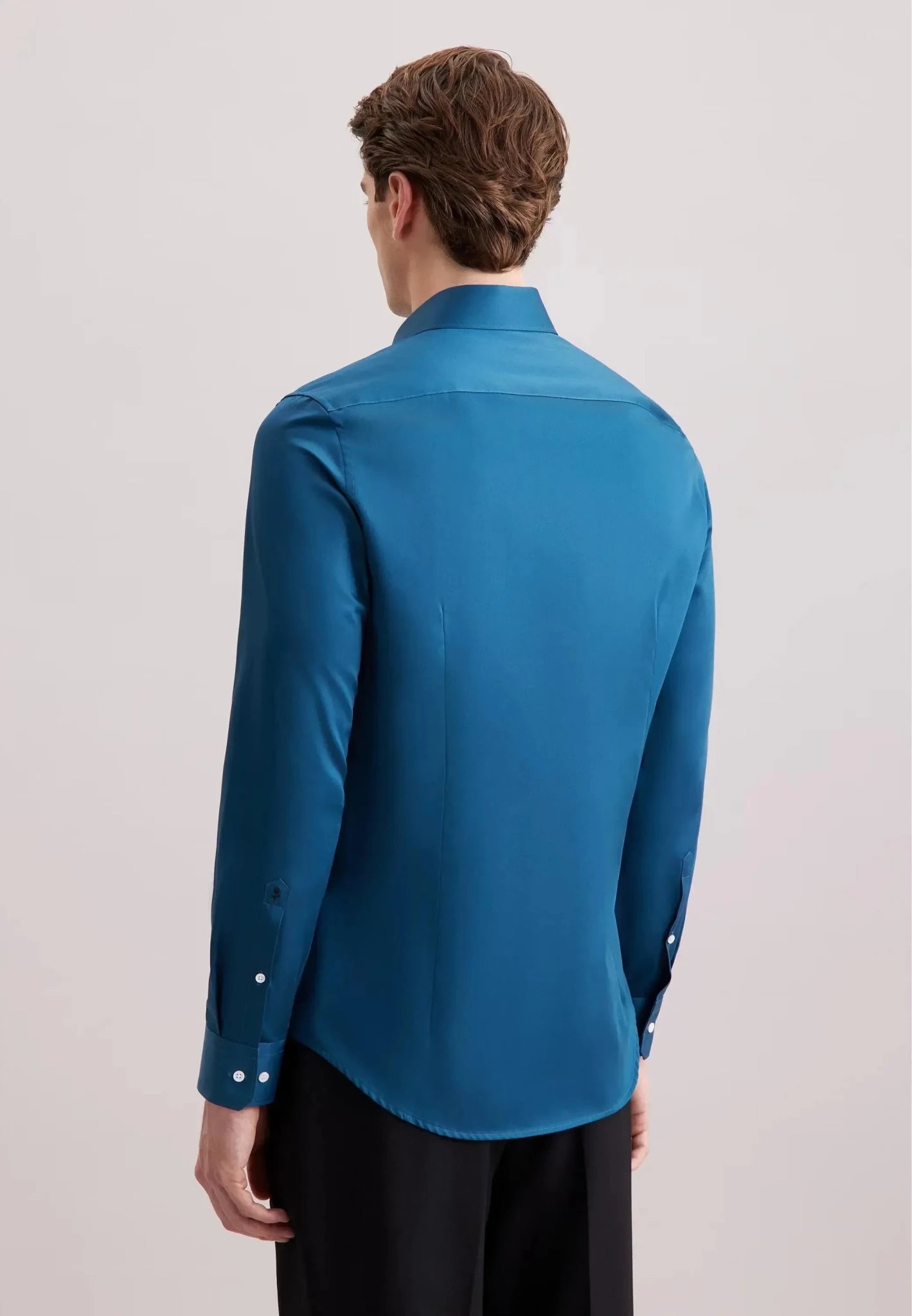 Seidensticker Shaped Fit Easy Iron New Kent Business Shirt Dark Teal - 01.845070-78-38 - seidensticker.co.uk