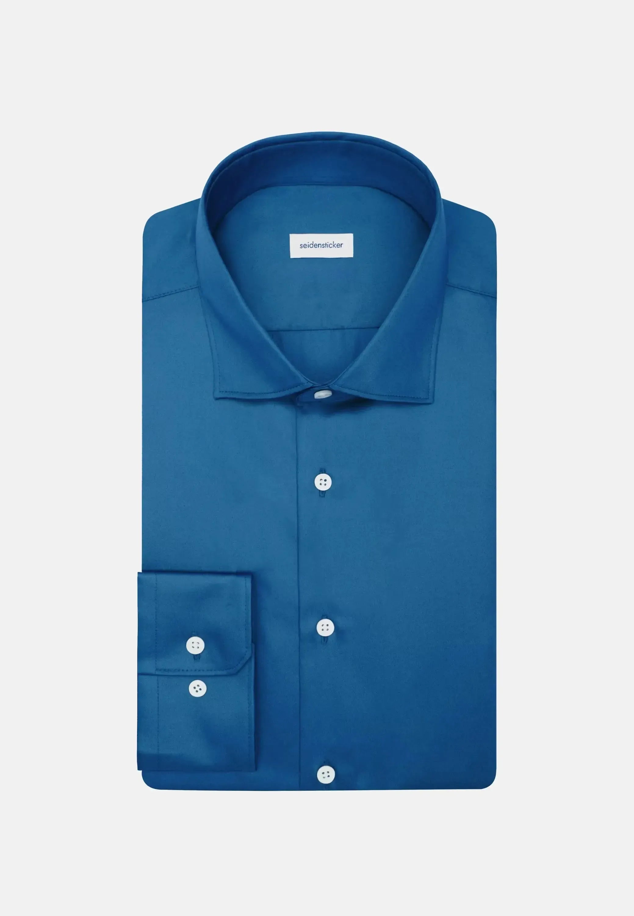 Shaped Fit Easy Iron New Kent Business Shirt Dark Teal-seidensticker uk