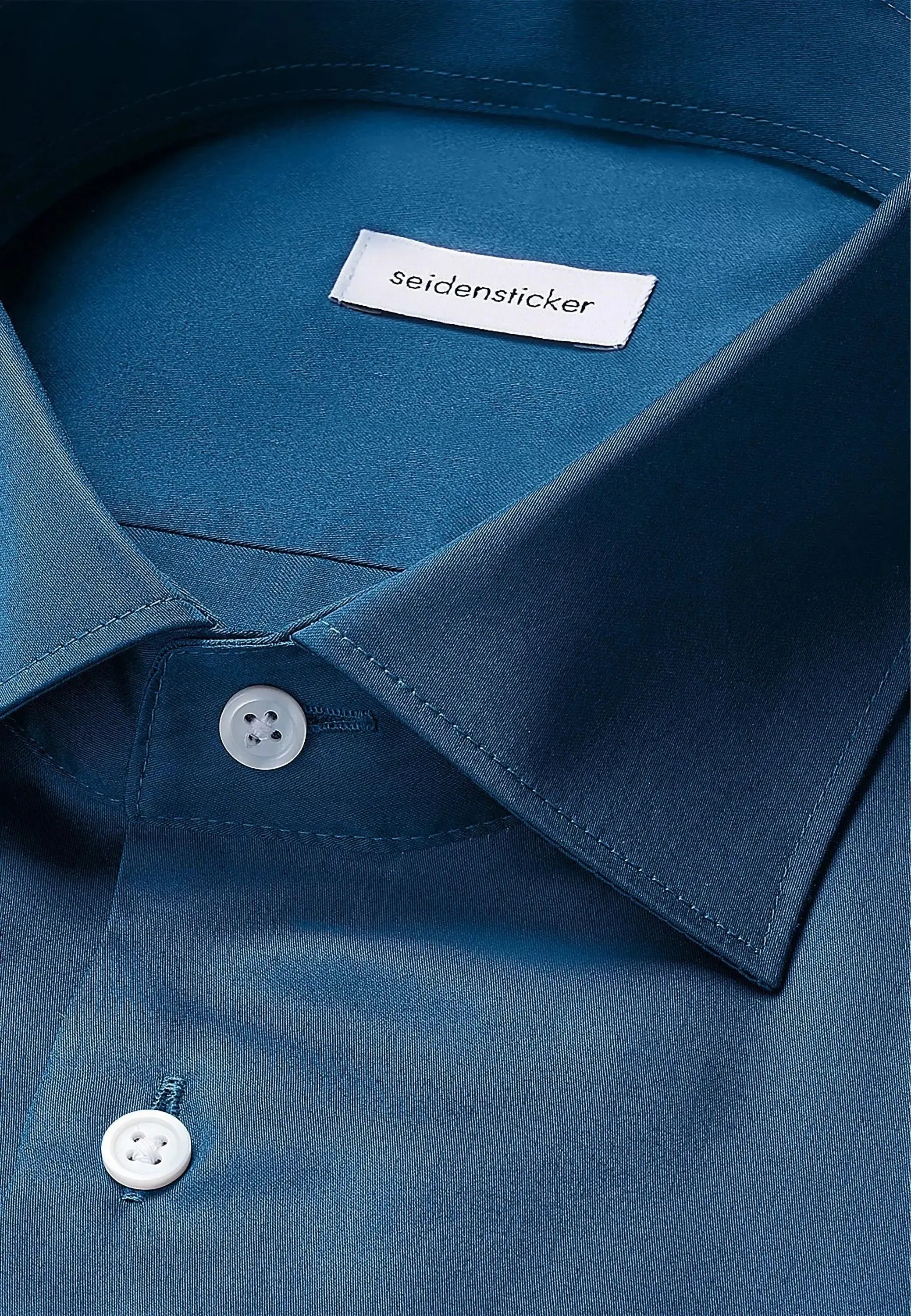 Shaped Fit Easy Iron New Kent Business Shirt Dark Teal-seidensticker uk