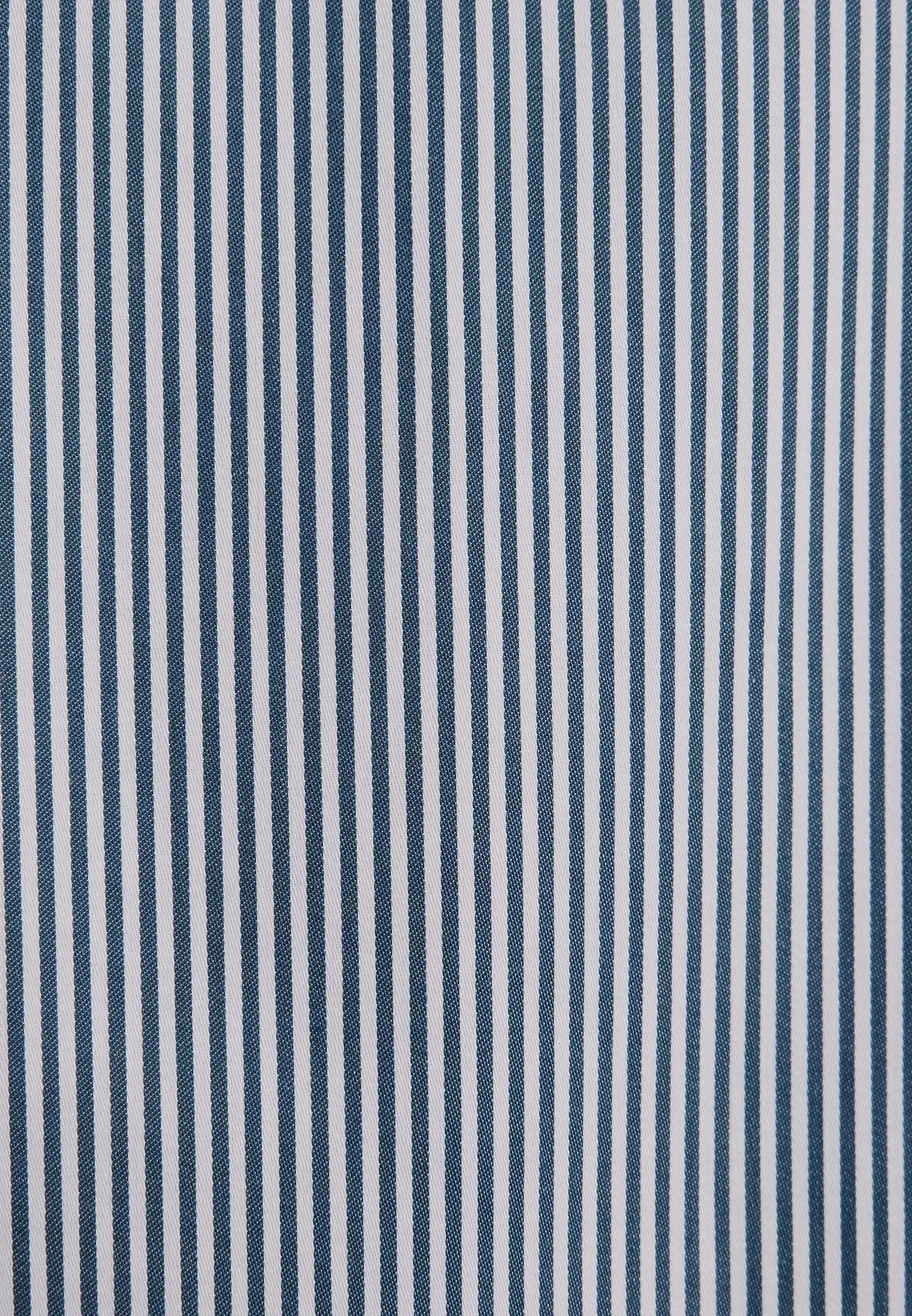 Shaped Fit Easy Iron New Kent Striped Business Shirt Dark Teal-seidensticker uk