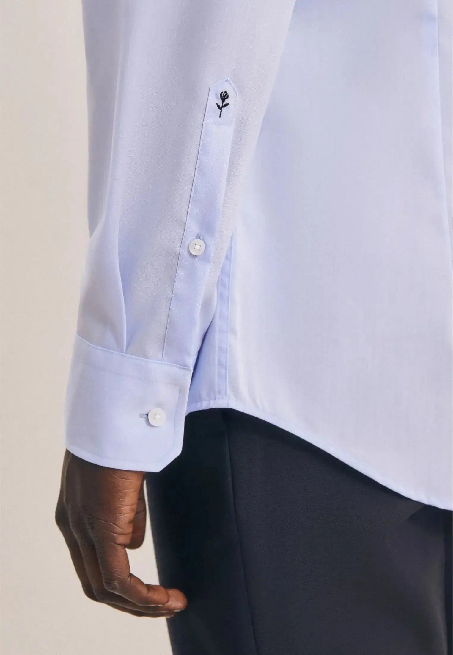 Shaped Fit No Iron Kent Collar Business Shirt Light Blue-seidensticker uk