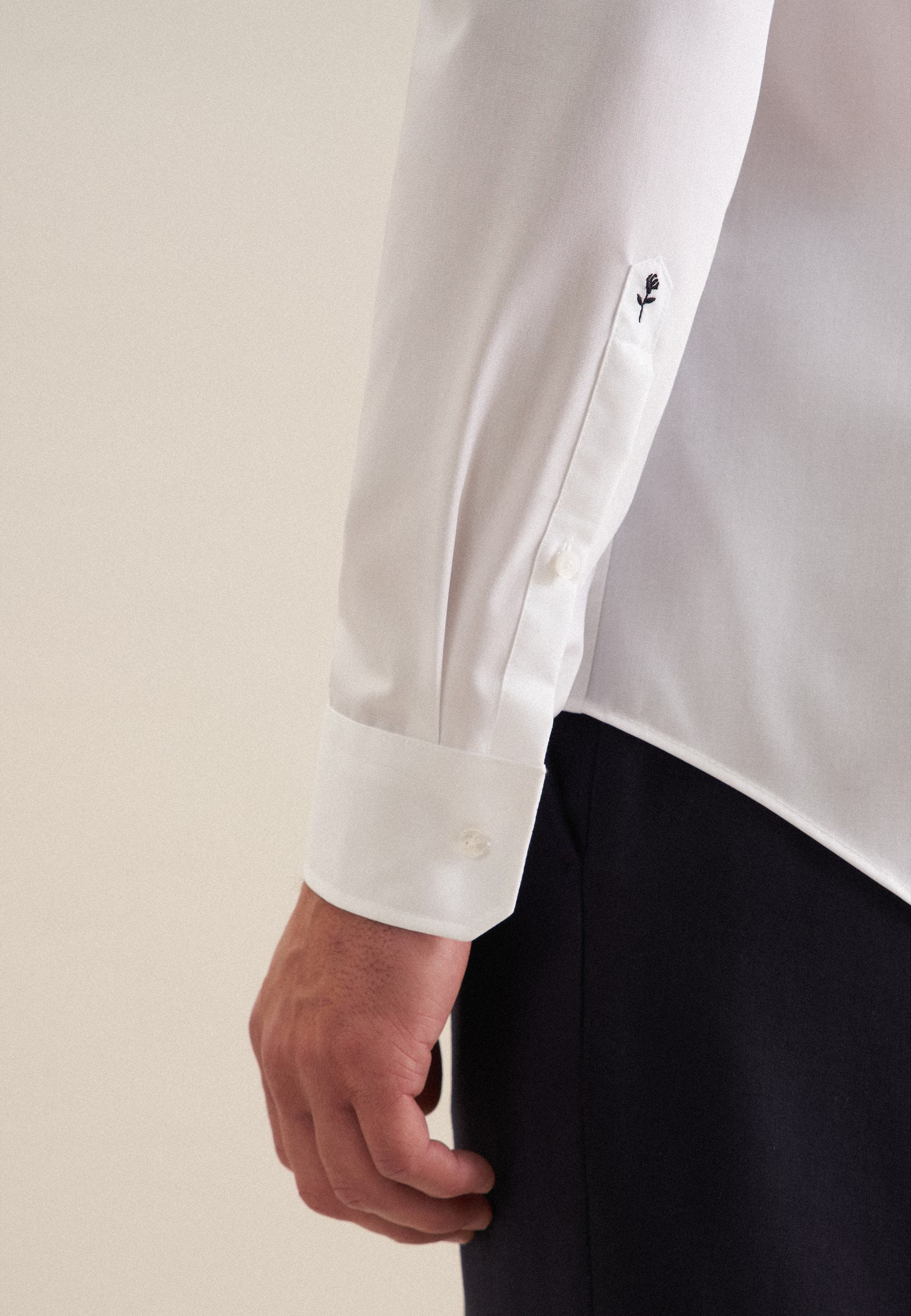 Shaped Fit No Iron Kent Collar Business Shirt White-seidensticker uk