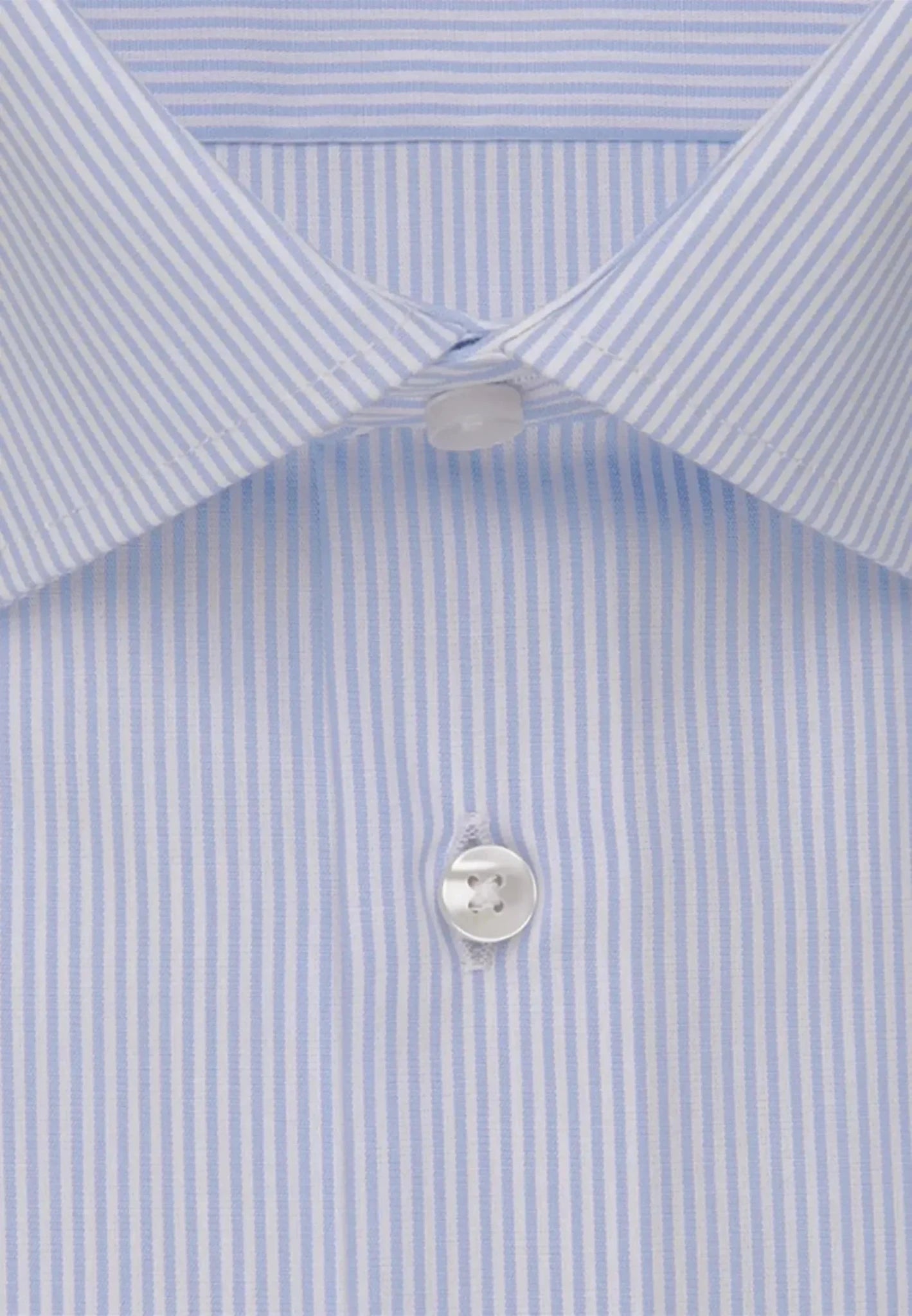 Seidensticker Shaped Fit No Iron Kent Collar Striped Business Shirt Light Blue - 01.293640-11-38 - seidensticker.co.uk
