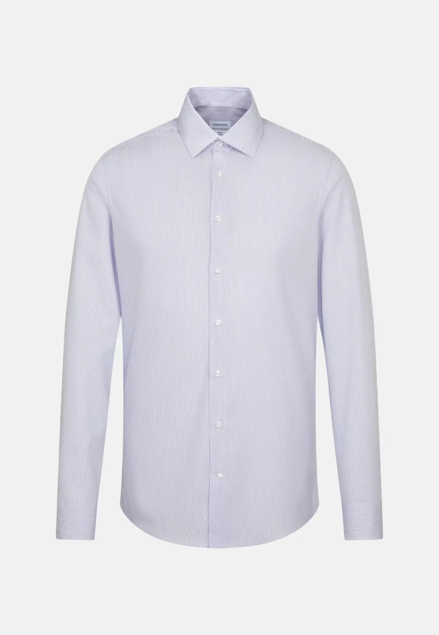 Shaped Fit No Iron Kent Collar Striped Business Shirt Light Blue-seidensticker uk