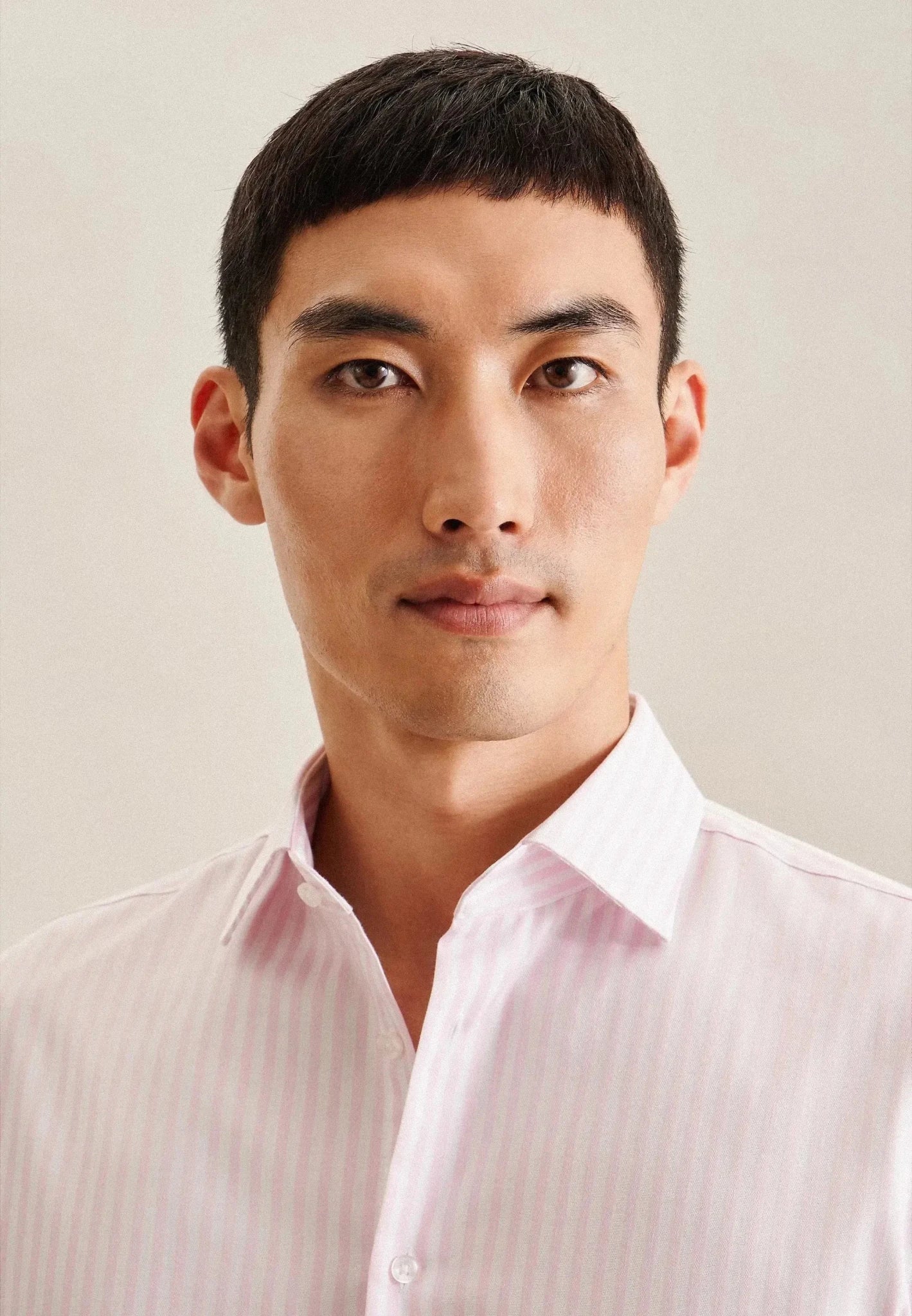 Seidensticker Shaped Fit No Iron New Kent Striped Business Shirt Pink - 01.843550-42-38 - seidensticker.co.uk