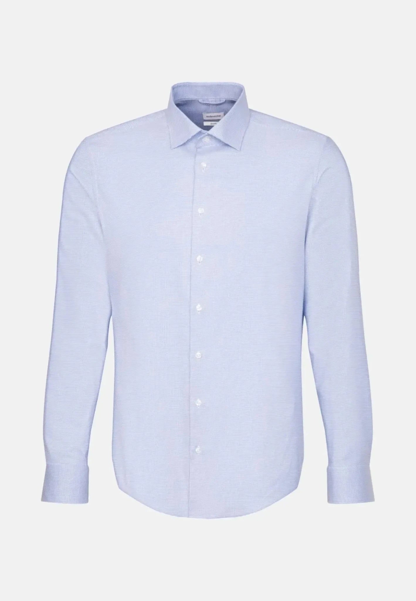 Seidensticker Shaped Fit No Iron New Kent Structured Business Shirt Light Blue - 01.841960-13-37 - seidensticker.co.uk