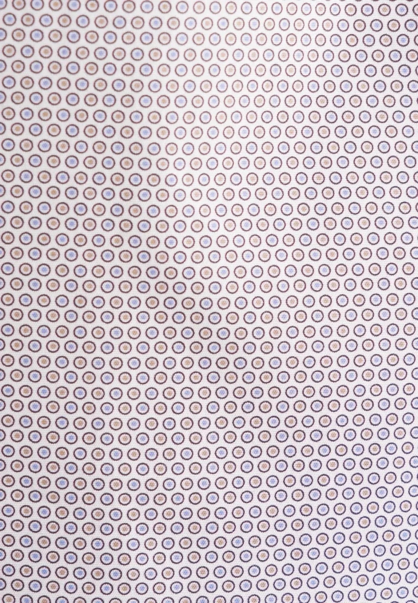 Seidensticker Slim Fit Business Kent Print Pattern Business Shirt Beige - 01.646460-06-37 - seidensticker.co.uk