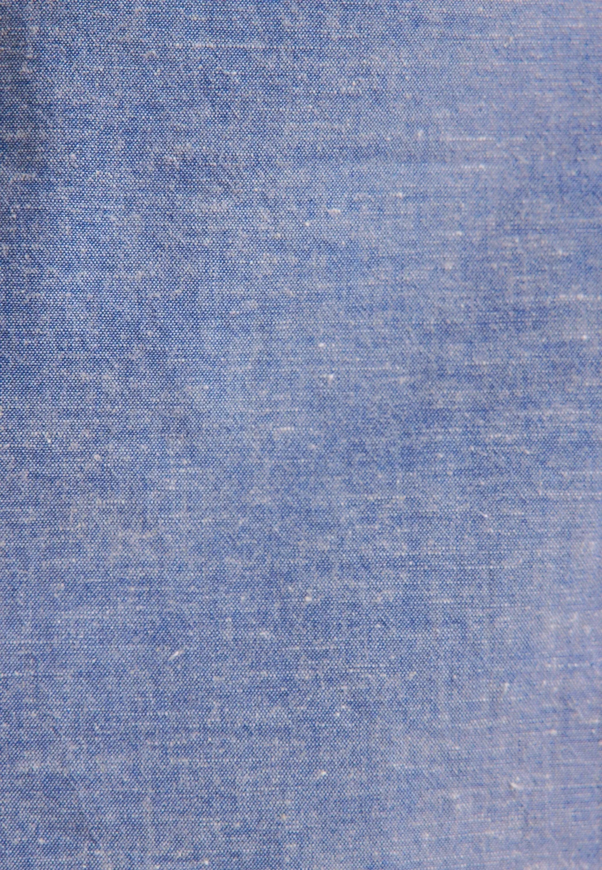 Slim Fit Button Down Linen Blend Chambray Shirt Mid Blue-seidensticker uk