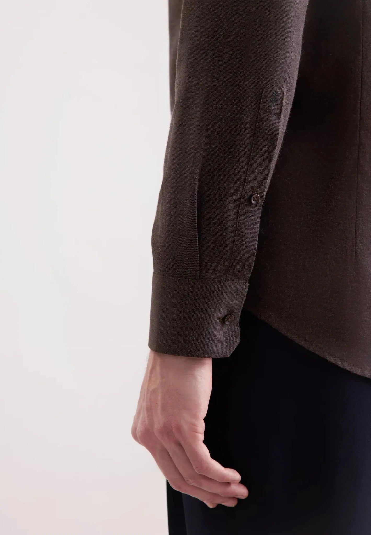 Seidensticker Slim Fit New Kent Flannel Shirt Brown - 01.845321-29-38 - seidensticker.co.uk