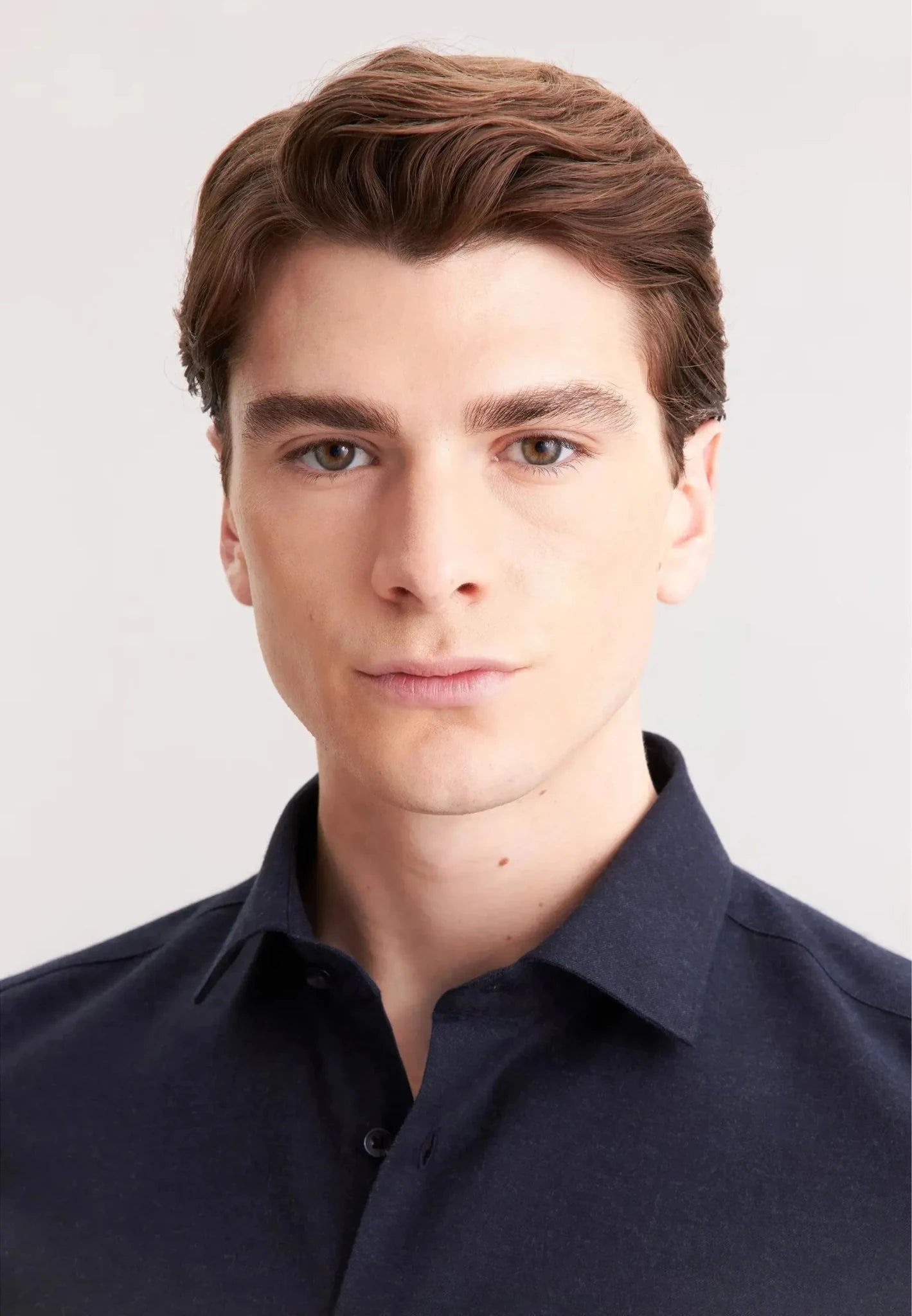 Seidensticker Slim Fit New Kent Flannel Shirt Dark Blue - 01.845321-18-38 - seidensticker.co.uk