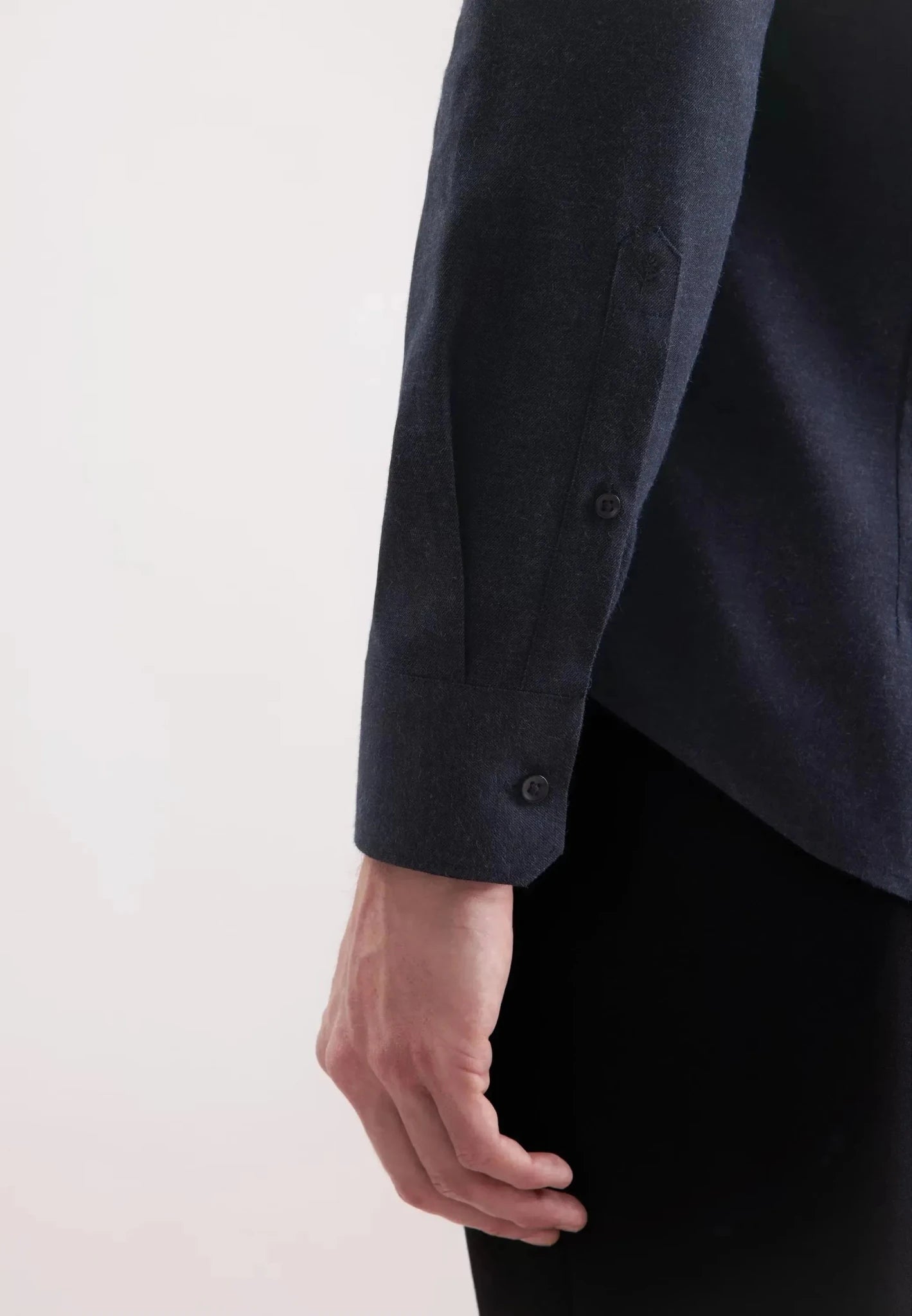 Seidensticker Slim Fit New Kent Flannel Shirt Dark Blue - 01.845321-18-38 - seidensticker.co.uk