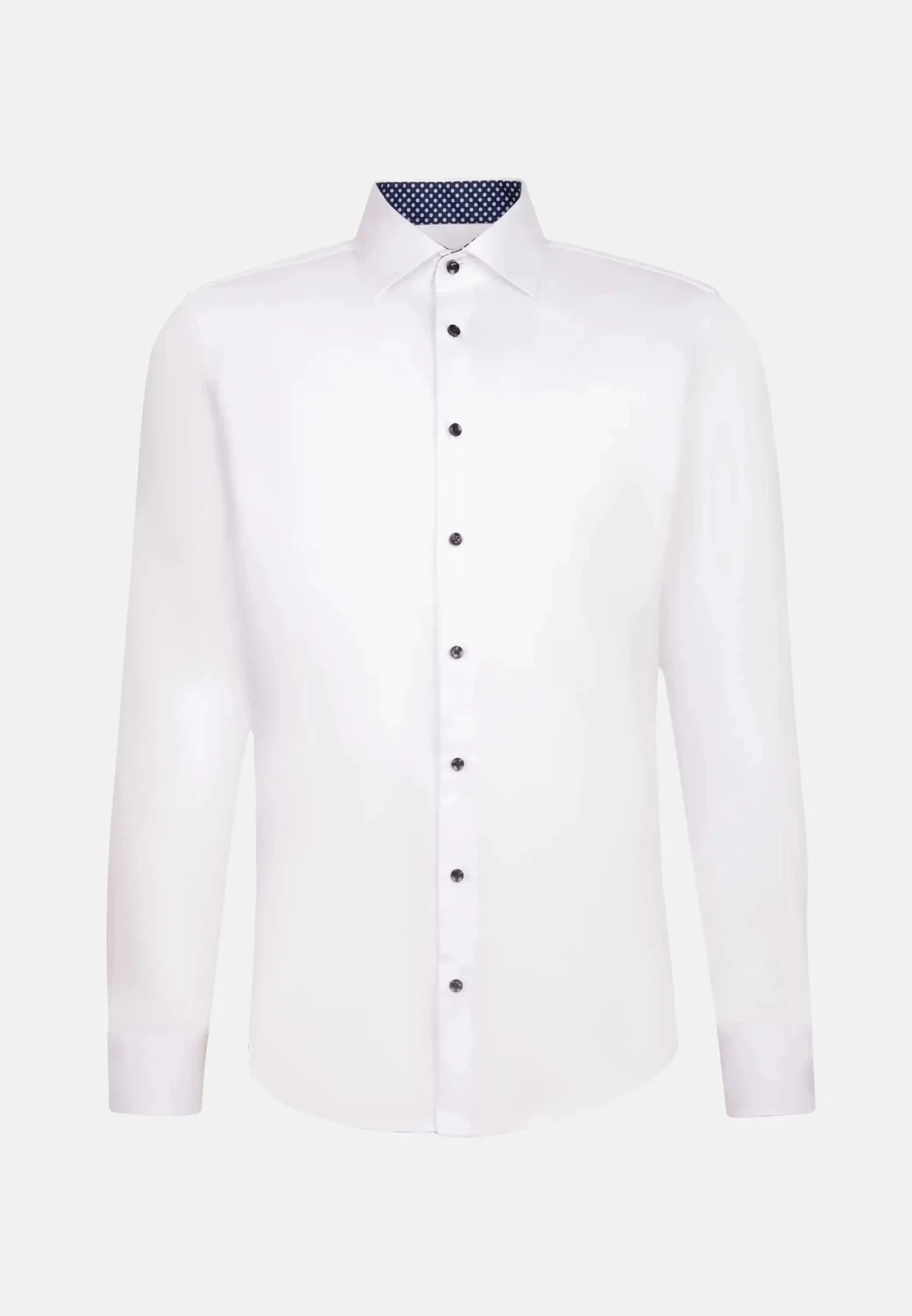 Seidensticker UK - Slim Fit No Iron Contrast Kent Collar Business Shirt White - 01.849540-01-37