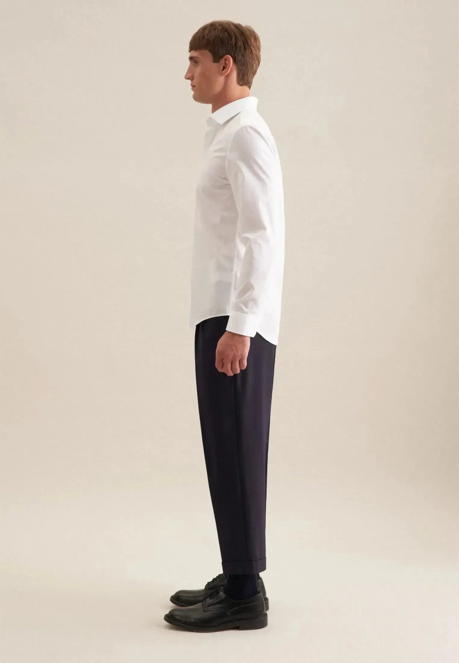 Slim Fit No Iron Kent Collar Business Shirt White-seidensticker uk