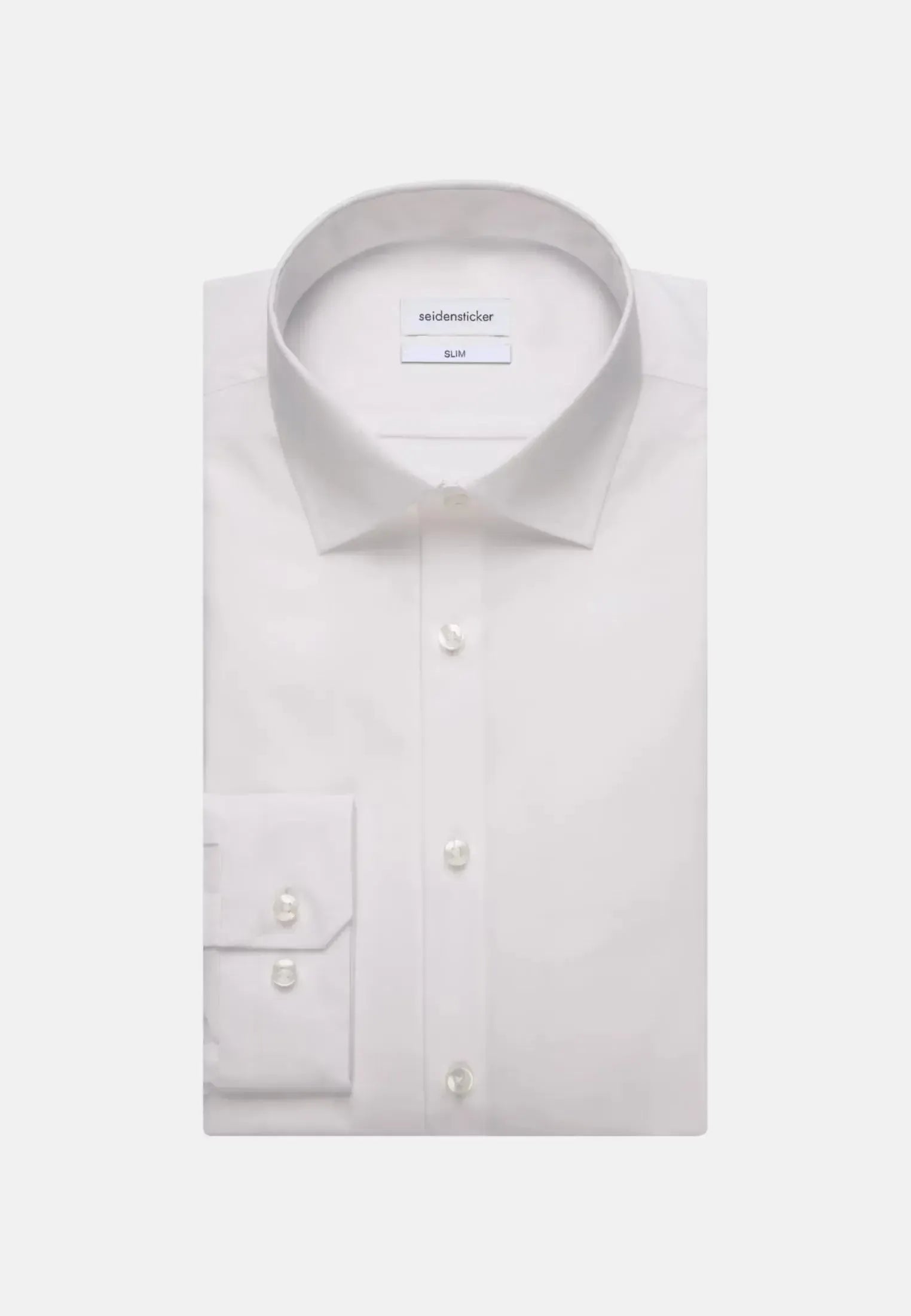 Slim Fit No Iron Kent Collar Business Shirt White-seidensticker uk