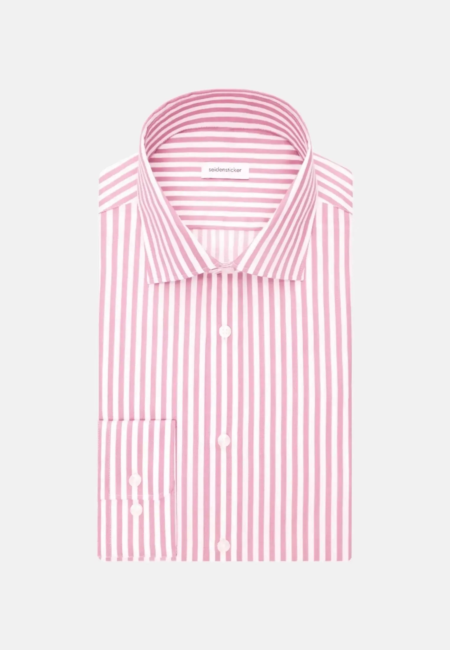 Slim Fit No Iron New Kent Striped Business Shirt Dark Pink-seidensticker uk