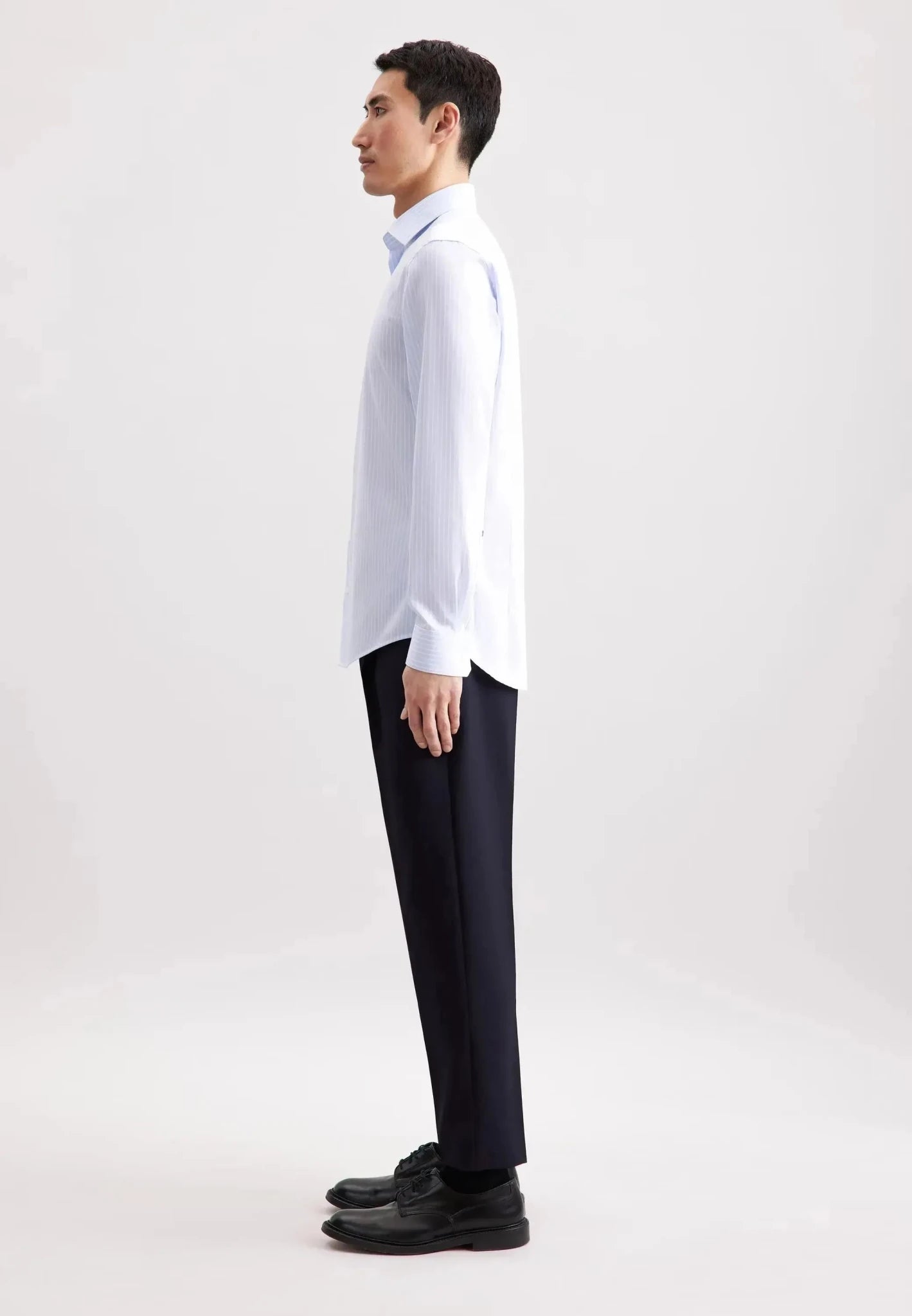 Seidensticker Slim Fit No Iron New Kent Striped Business Shirt Light Blue - 01.845435-10-37 - seidensticker.co.uk