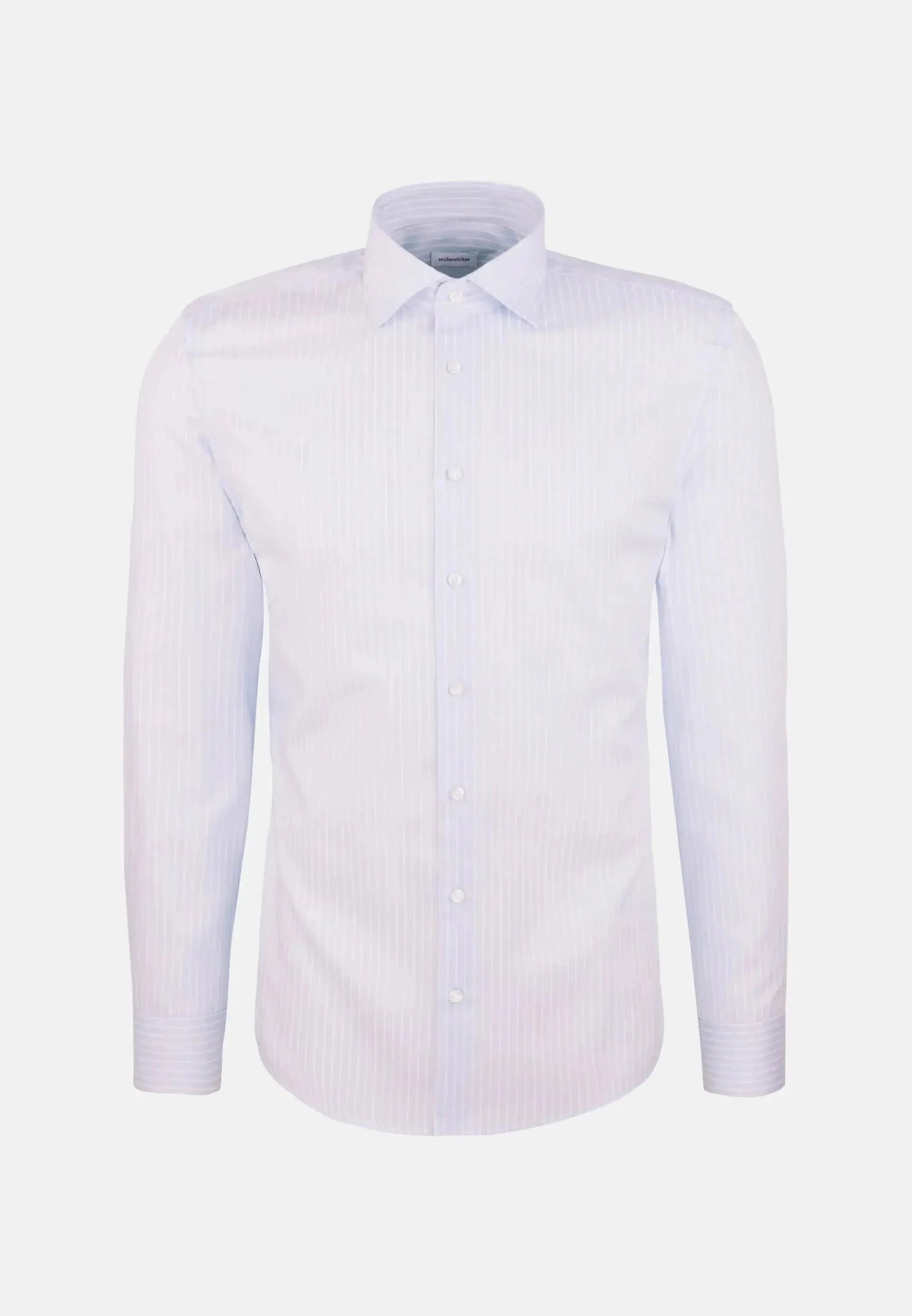 Seidensticker Slim Fit No Iron New Kent Striped Business Shirt Light Blue - 01.845435-10-37 - seidensticker.co.uk