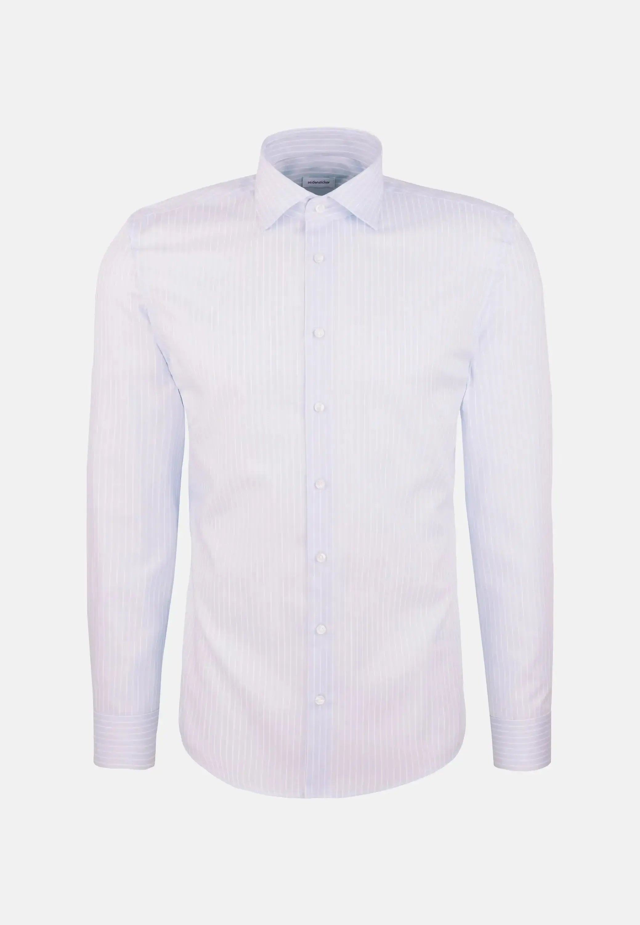 Slim Fit No Iron New Kent Striped Business Shirt Light Blue-seidensticker uk