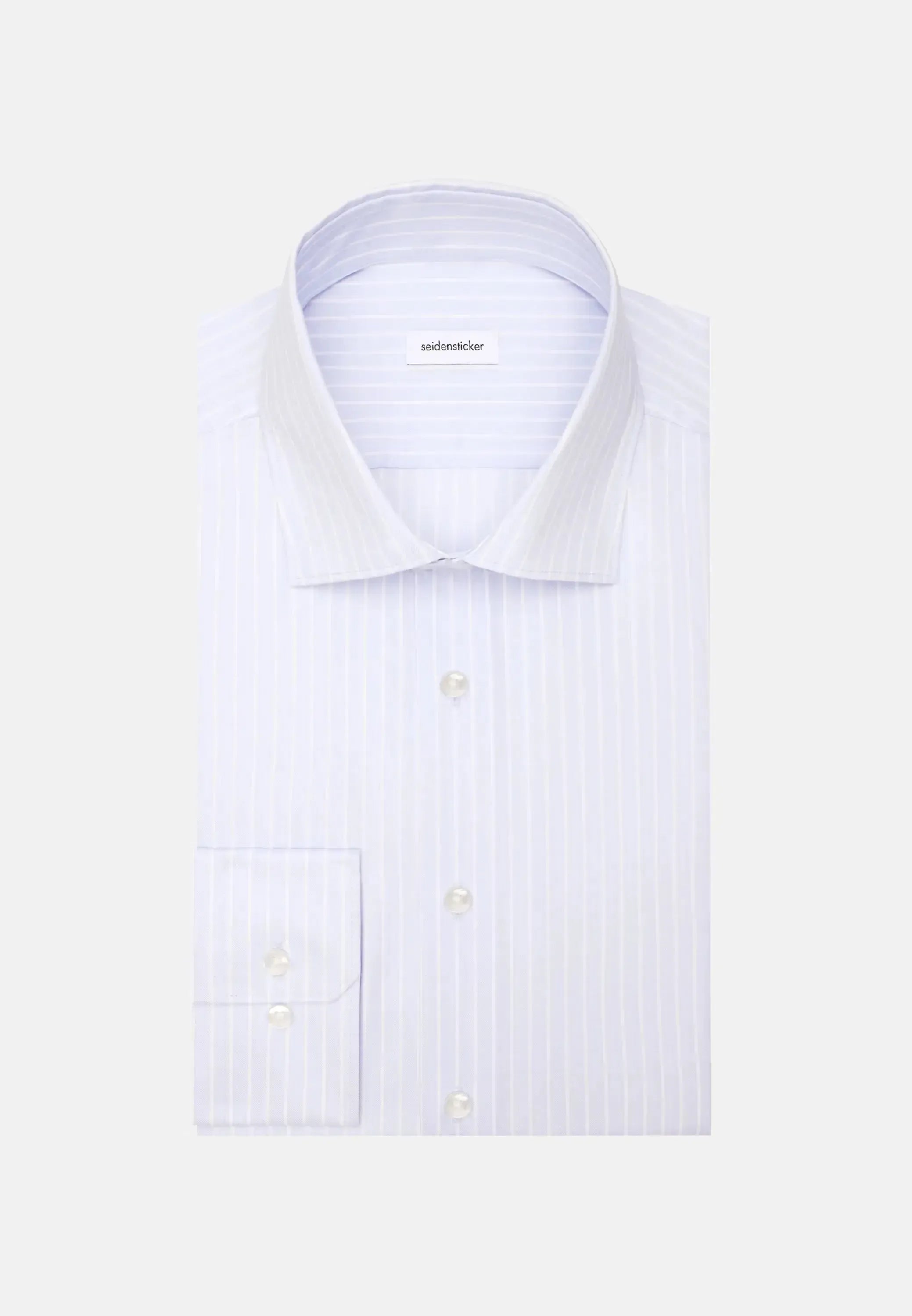 Slim Fit No Iron New Kent Striped Business Shirt Light Blue-seidensticker uk