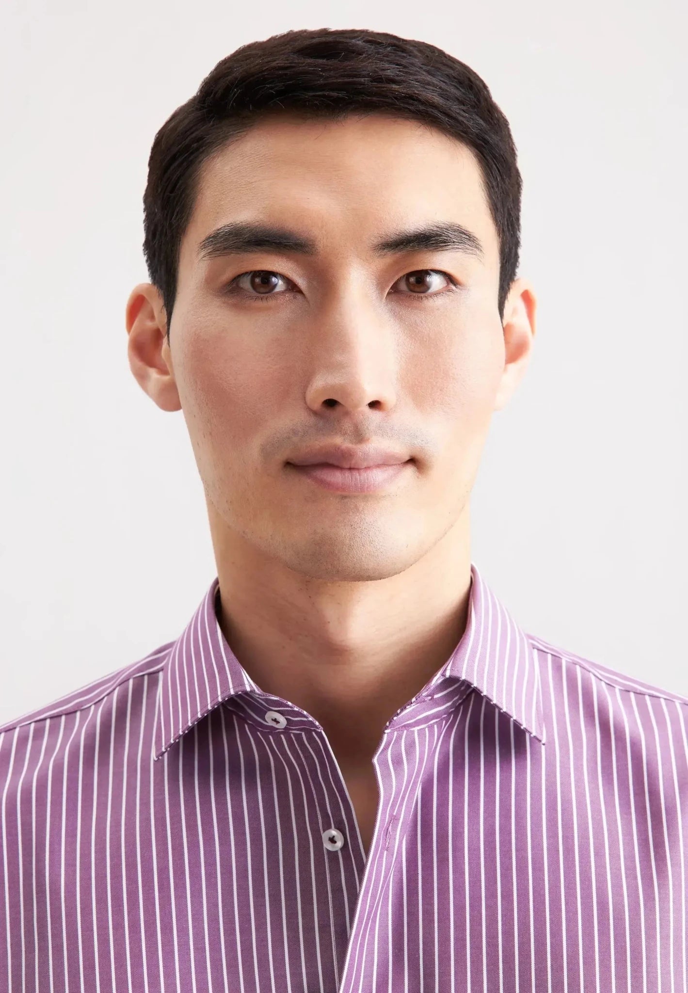 Seidensticker Slim Fit No Iron New Kent Striped Business Shirt Lilac - 01.845435-87-37 - seidensticker.co.uk