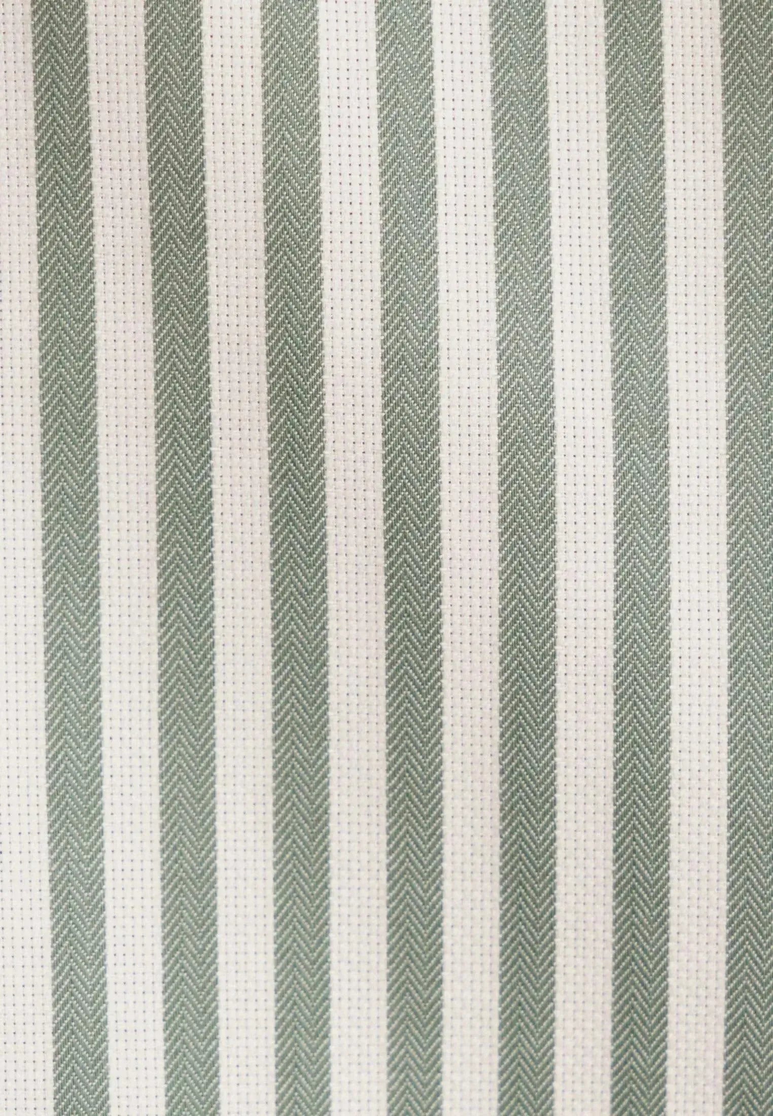 Slim Fit No Iron New Kent Striped Business Shirt Mid Green-seidensticker uk