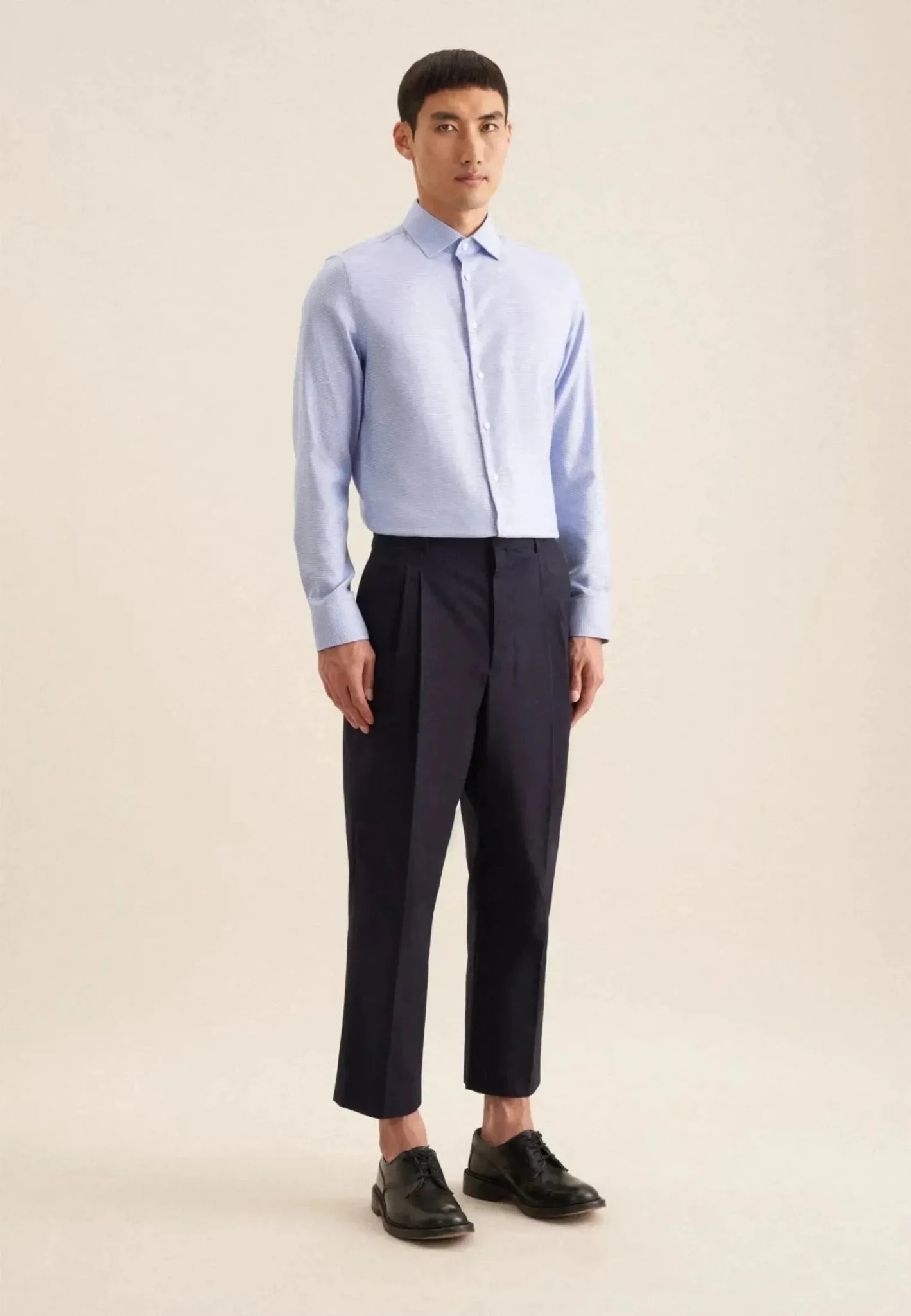 Seidensticker UK - Slim Fit No Iron New Kent Structured Business Shirt Light Blue - 01.641960-13-37