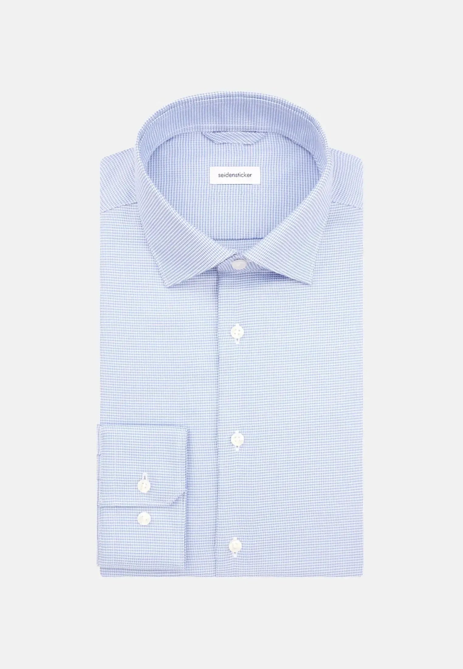Slim Fit No Iron New Kent Structured Business Shirt Light Blue-seidensticker uk