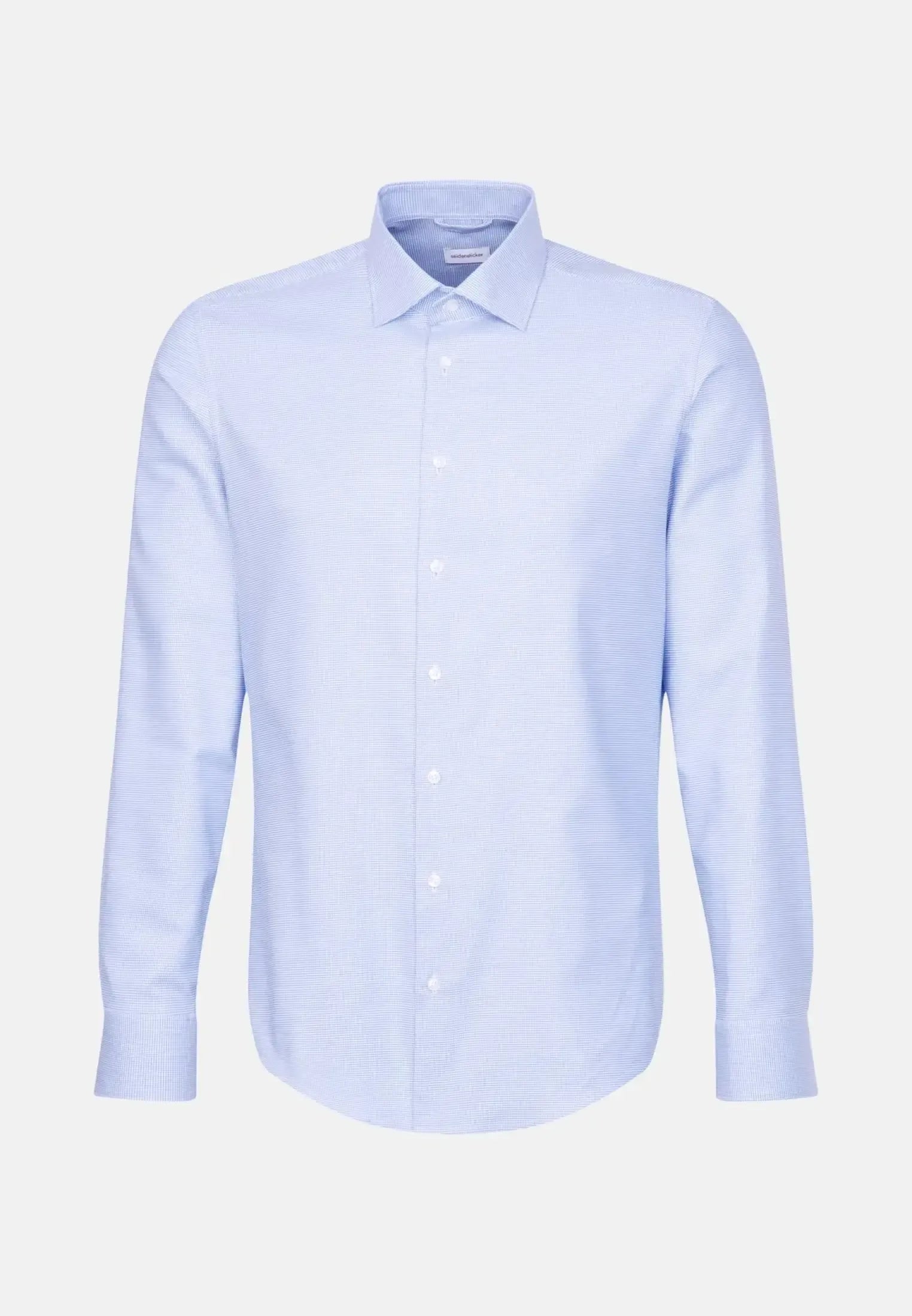 Slim Fit No Iron New Kent Structured Business Shirt Light Blue-seidensticker uk