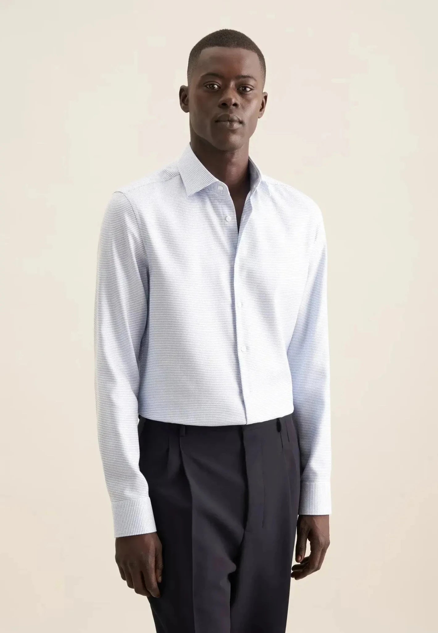 Seidensticker UK - Slim Fit No Iron New Kent Structured Business Shirt Light Green - 01.646220-72-37