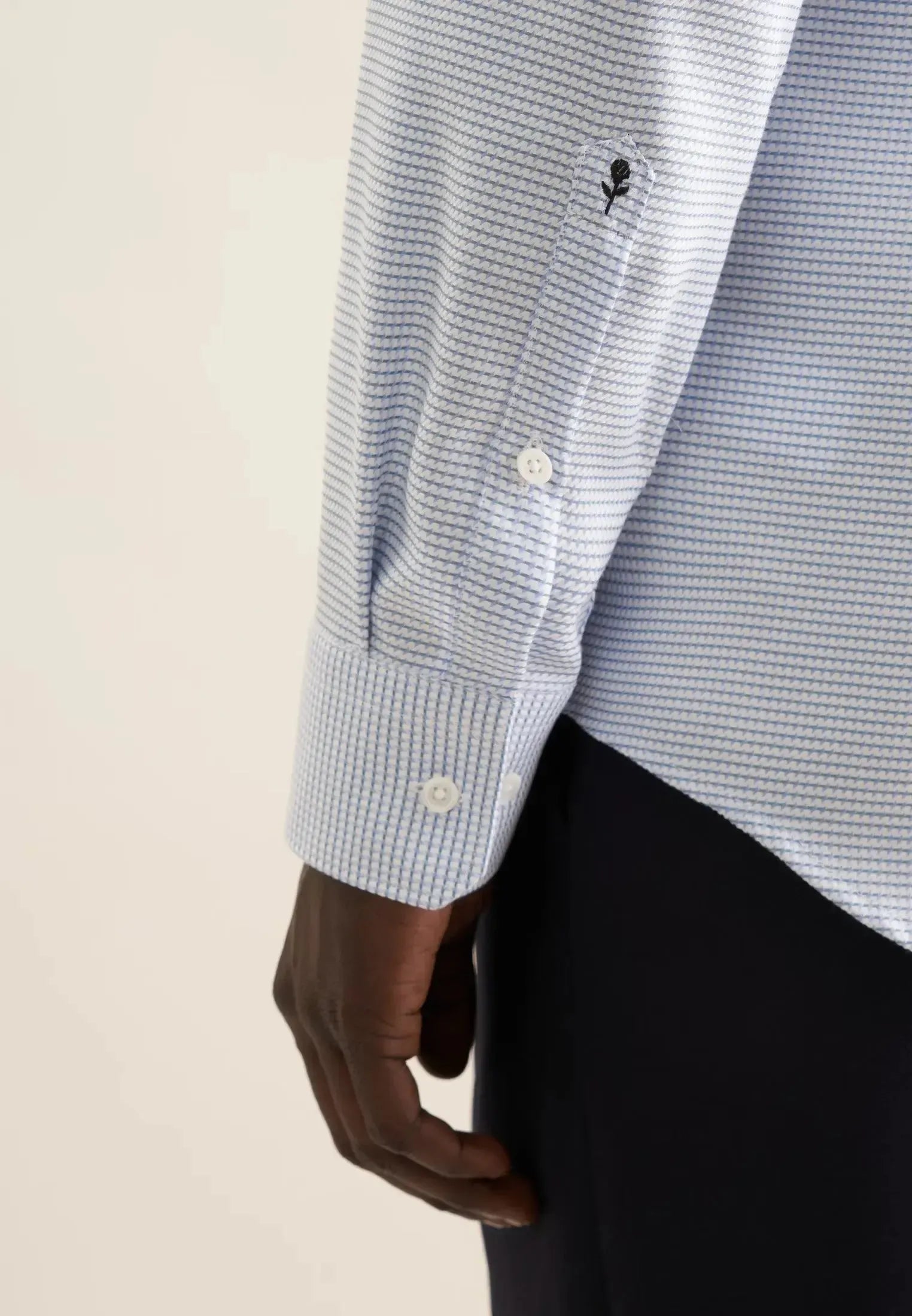 Slim Fit No Iron New Kent Structured Business Shirt Light Green-seidensticker uk