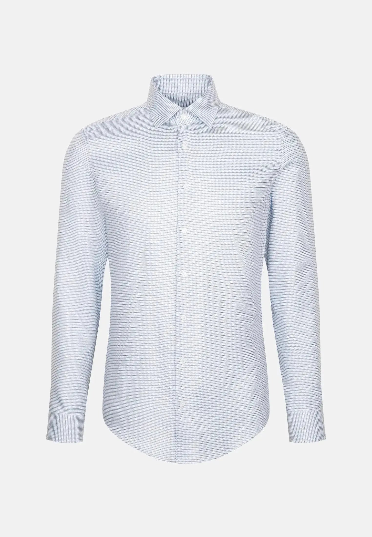 Slim Fit No Iron New Kent Structured Business Shirt Light Green-seidensticker uk