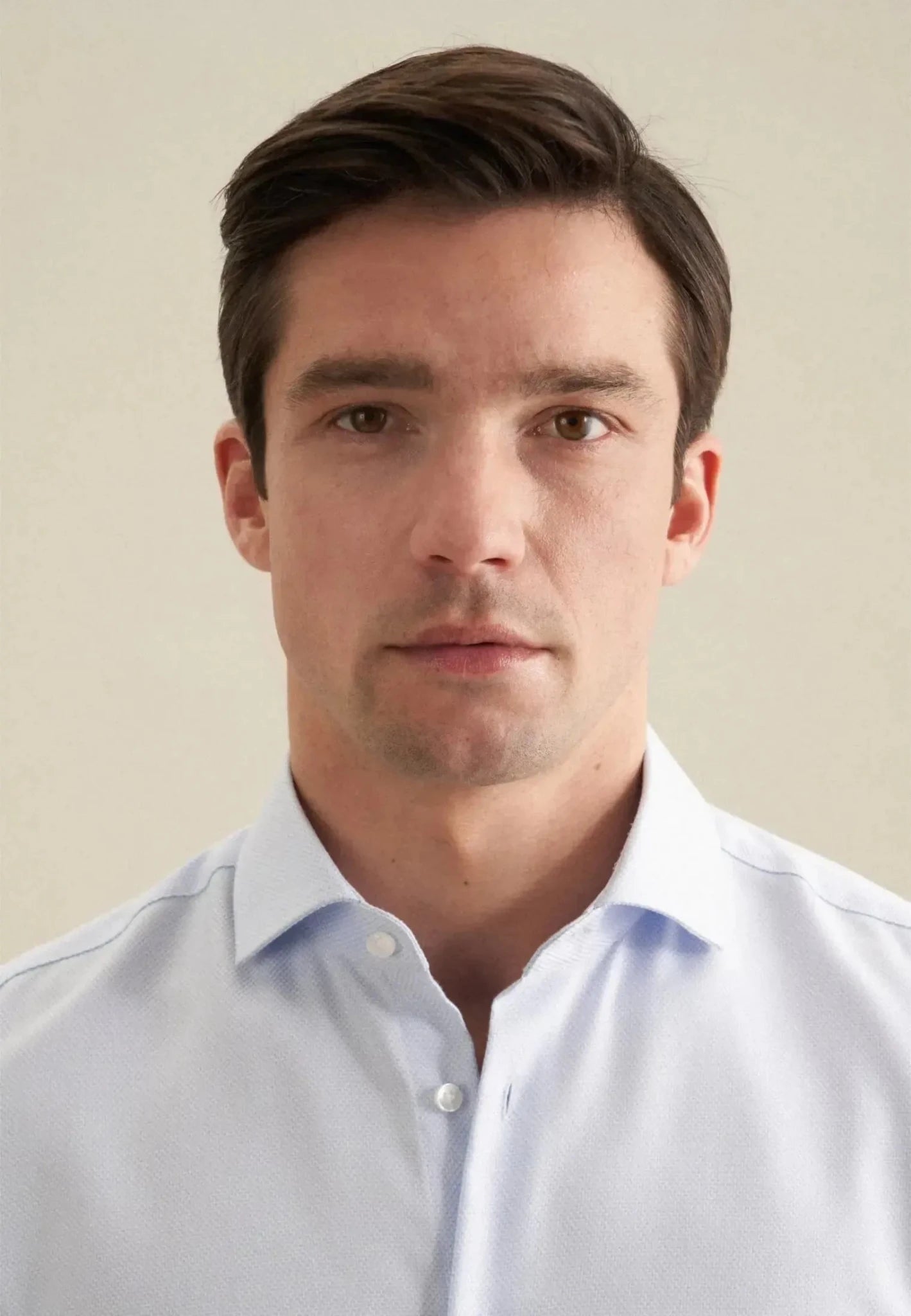 Seidensticker UK - Slim Fit No Iron Spread Kent Structured Business Shirt Light Blue - 01.645657-10-37