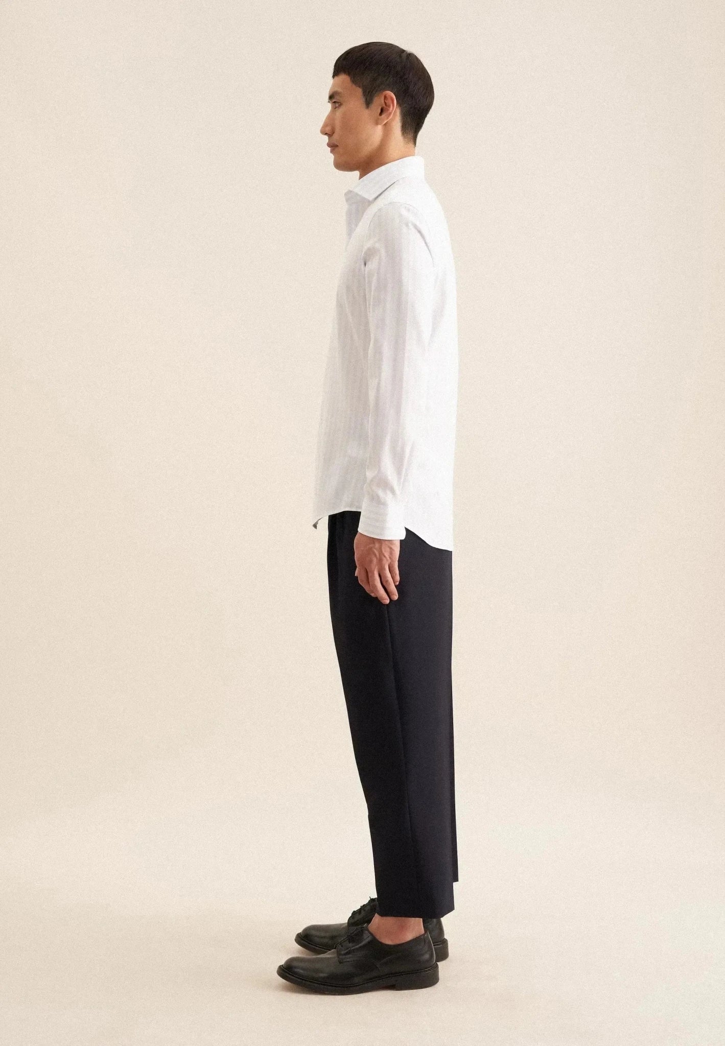 Seidensticker Slim Fit No Iron Spread Kent Structured Stripe Business Shirt Light Blue - 01.646087-10-37 - seidensticker.co.uk