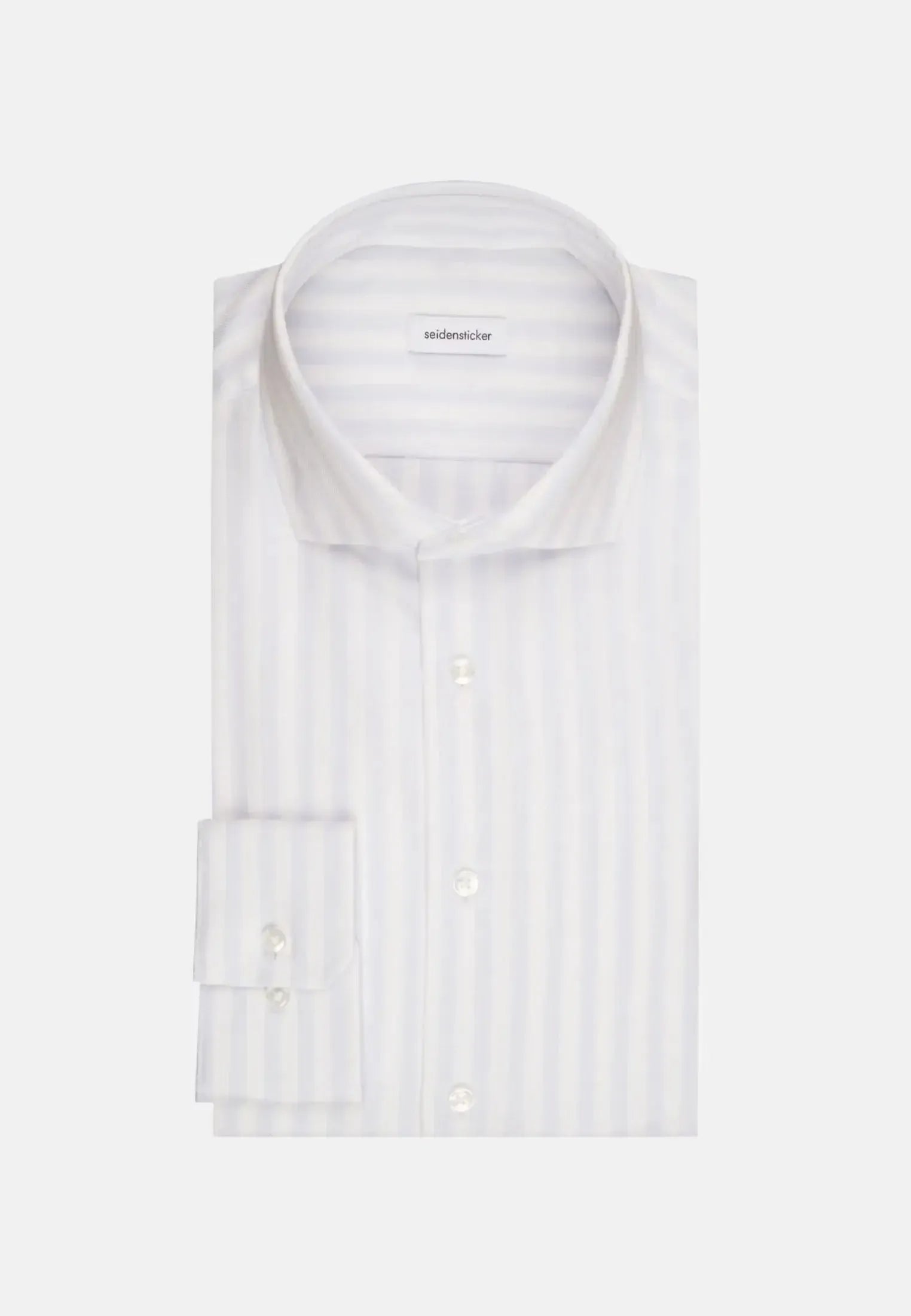 Slim Fit No Iron Spread Kent Structured Stripe Business Shirt Light Blue-seidensticker uk