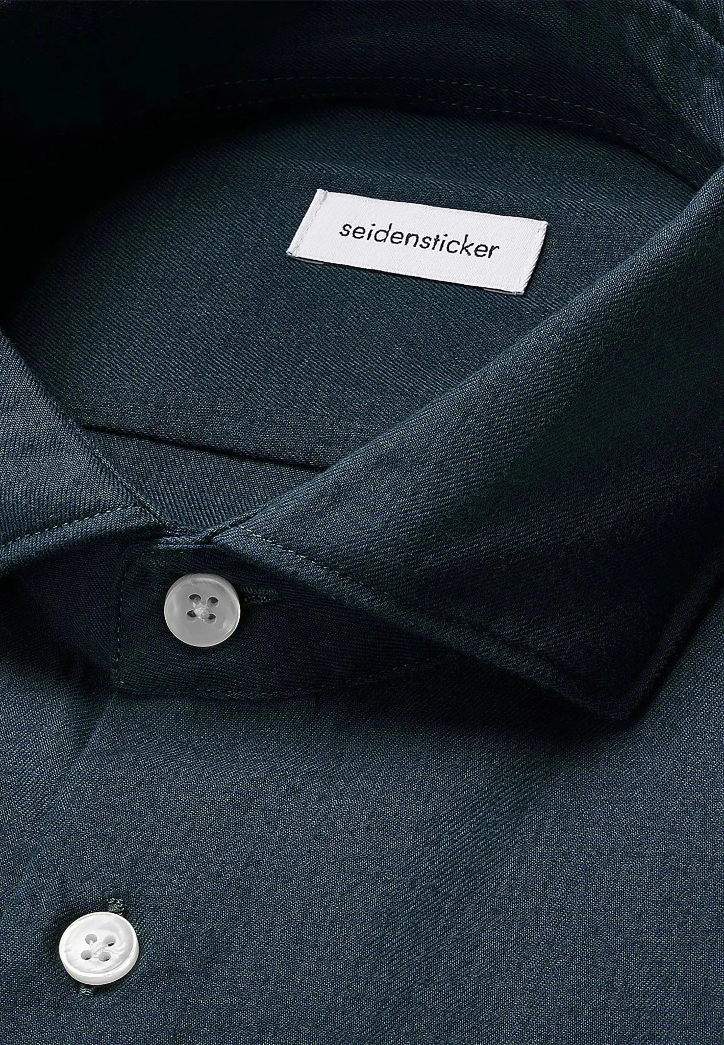 Seidensticker Slim Fit Spread Kent Pepita Flannel Shirt Dark Blue - 01.845583-18-38 - seidensticker.co.uk