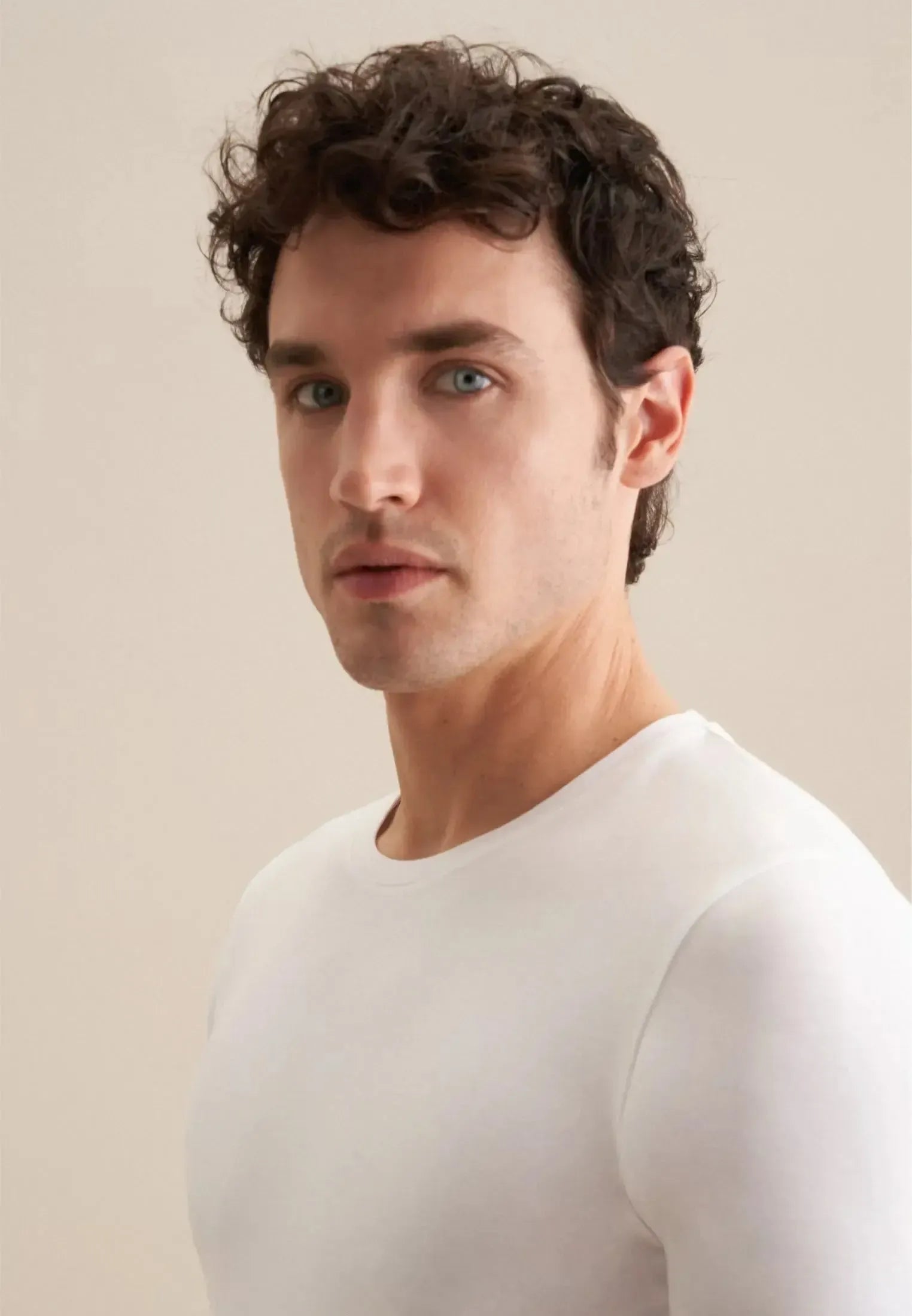 Stretch Cotton T-Shirt White-seidensticker uk