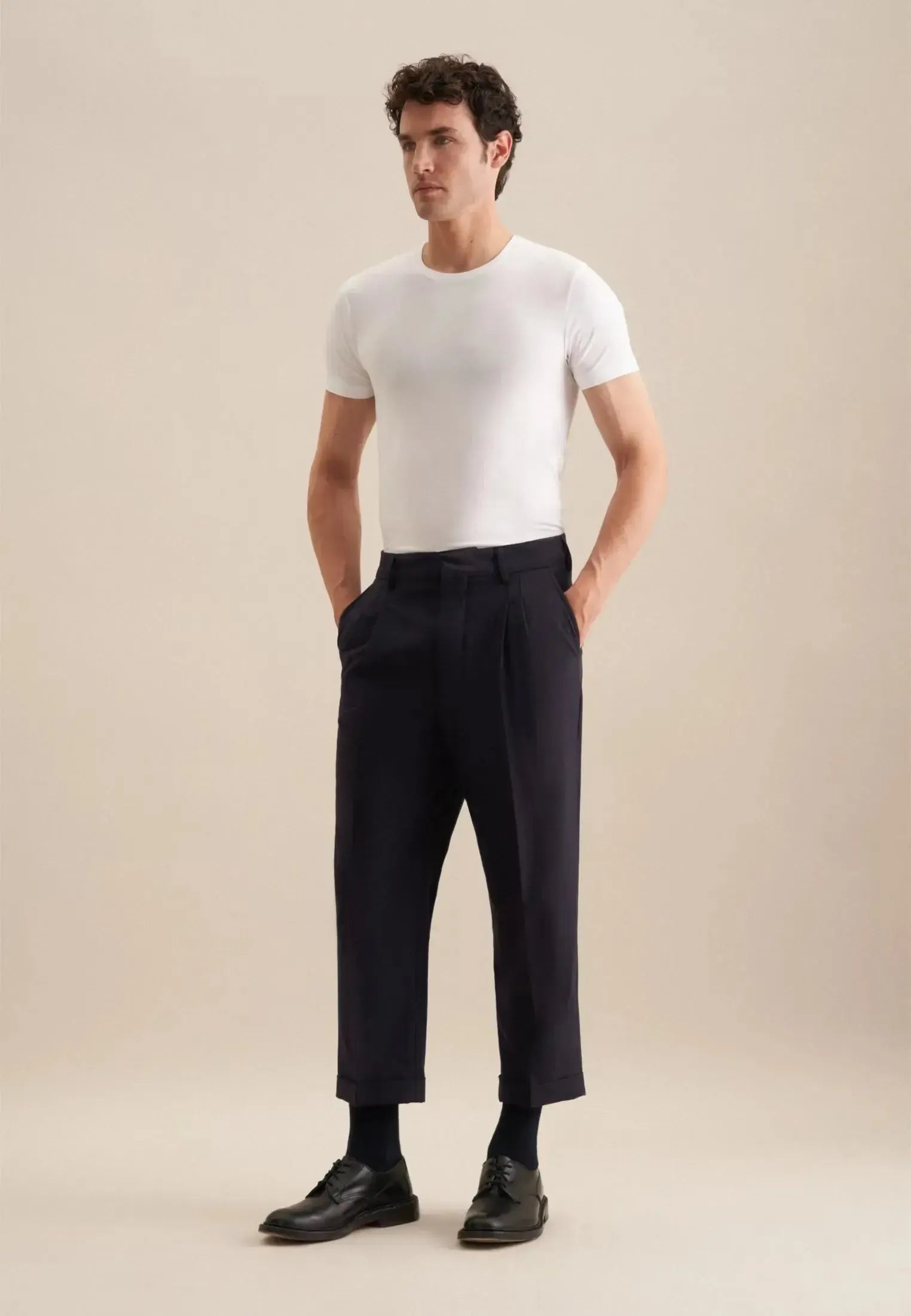 Stretch Cotton T-Shirt White-seidensticker uk