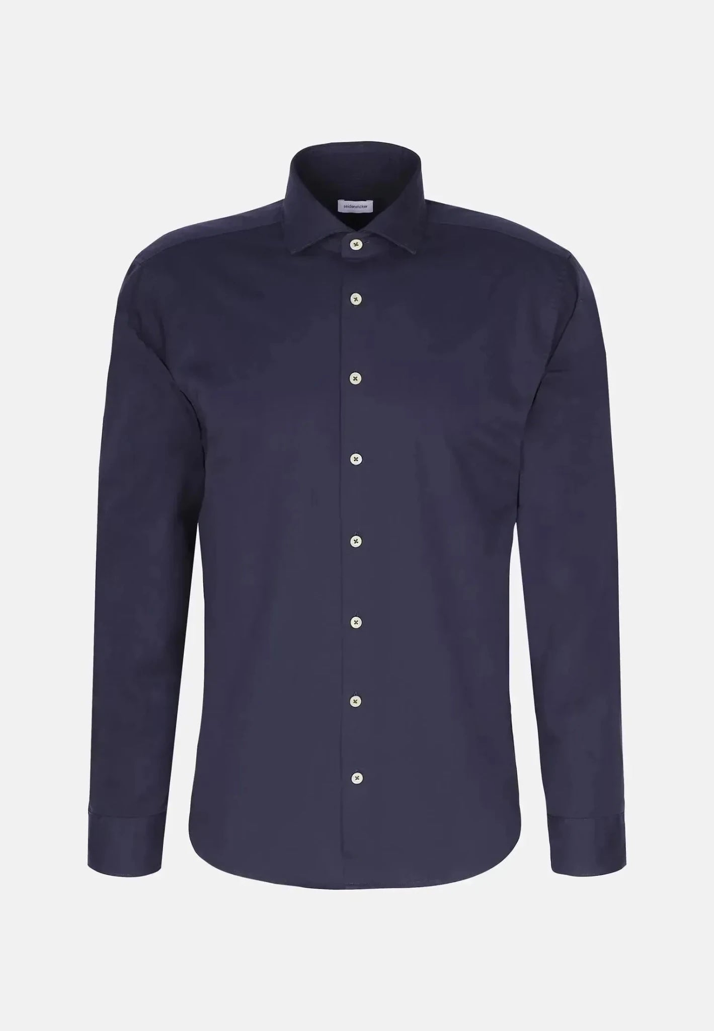 Seidensticker UK - Regular Fit Spread Kent Casual Shirt Dark Blue - 01.145031-18-38