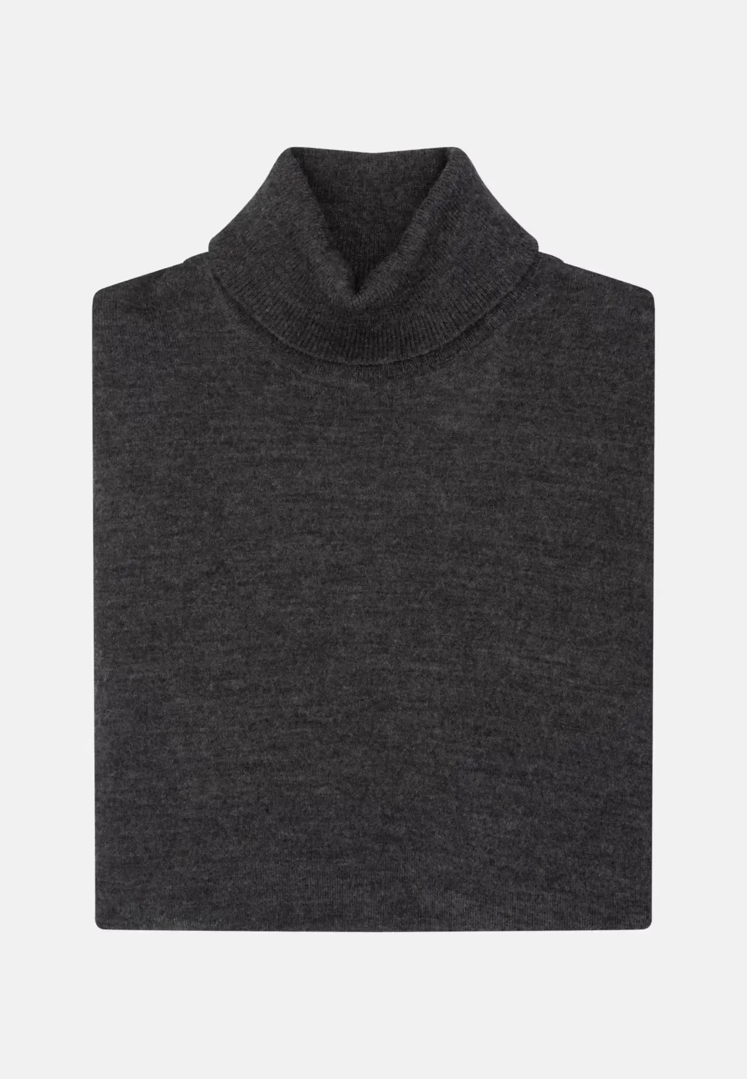 Merino Wool Roll Neck Knit Grey-seidensticker uk