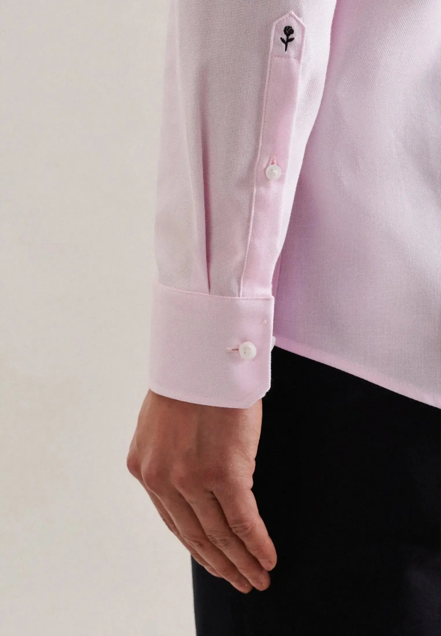Regular Fit Business Kent Patch Structured Business Shirt Pink-seidensticker uk