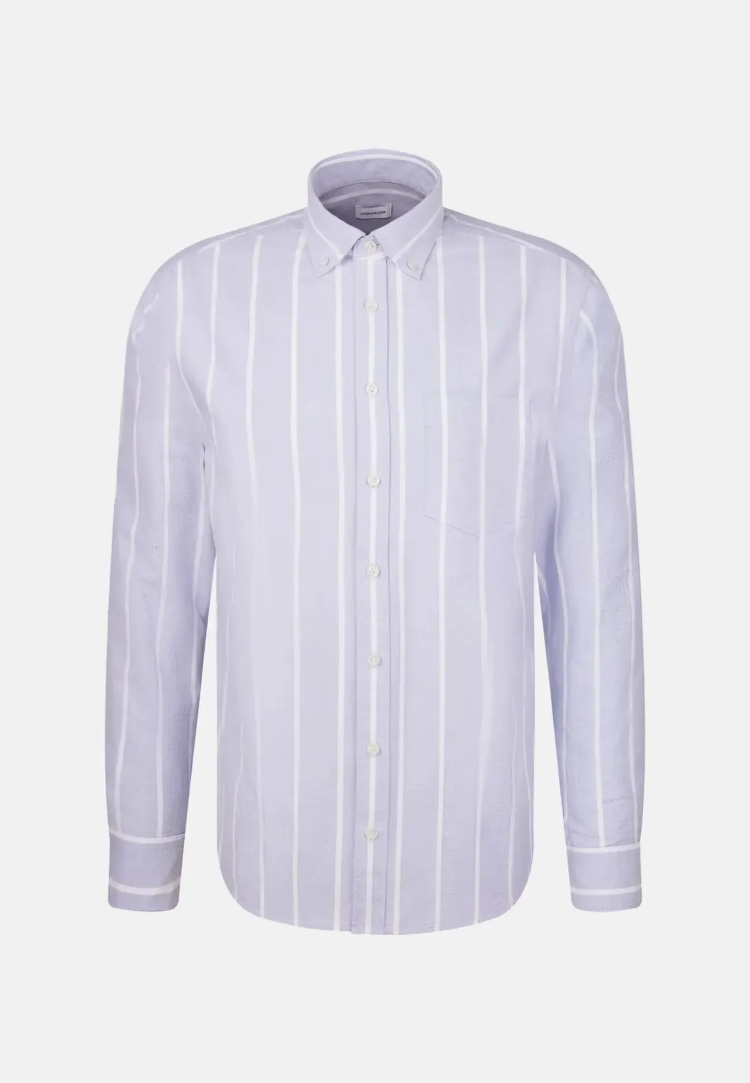 Regular Fit Button Down Striped Oxford Shirt Light Blue-seidensticker uk
