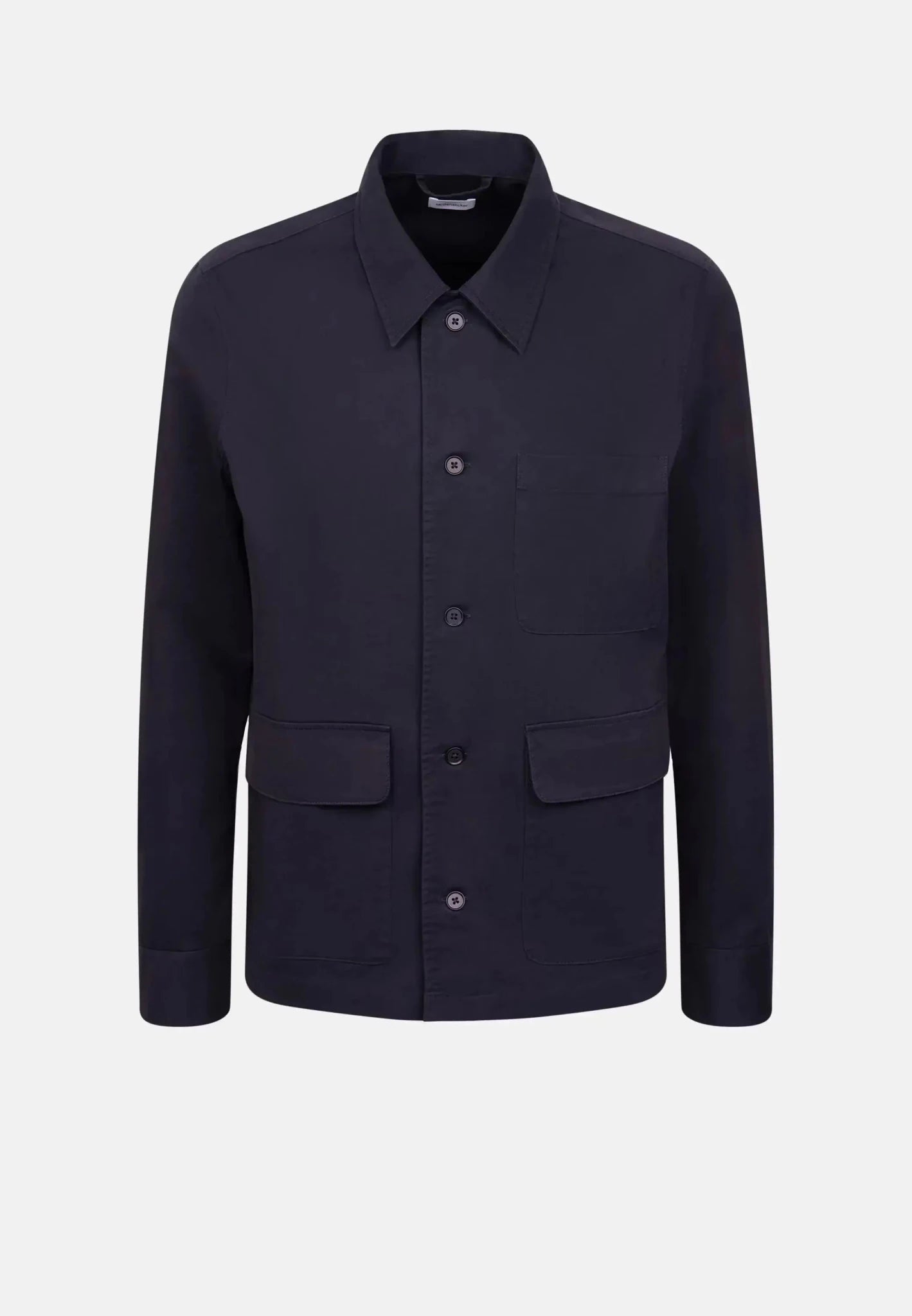 Seidensticker Regular Fit Cotton Twill Casual Lapel Jacket Dark Blue - 01.845677-19-S - seidensticker.co.uk