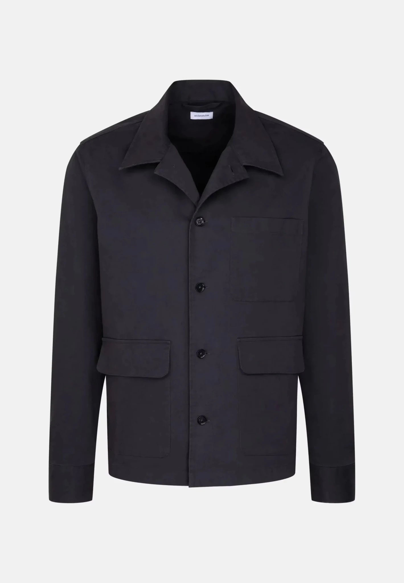 Seidensticker Regular Fit Cotton Twill Casual Lapel Jacket Grey - 01.845677-37-S - seidensticker.co.uk