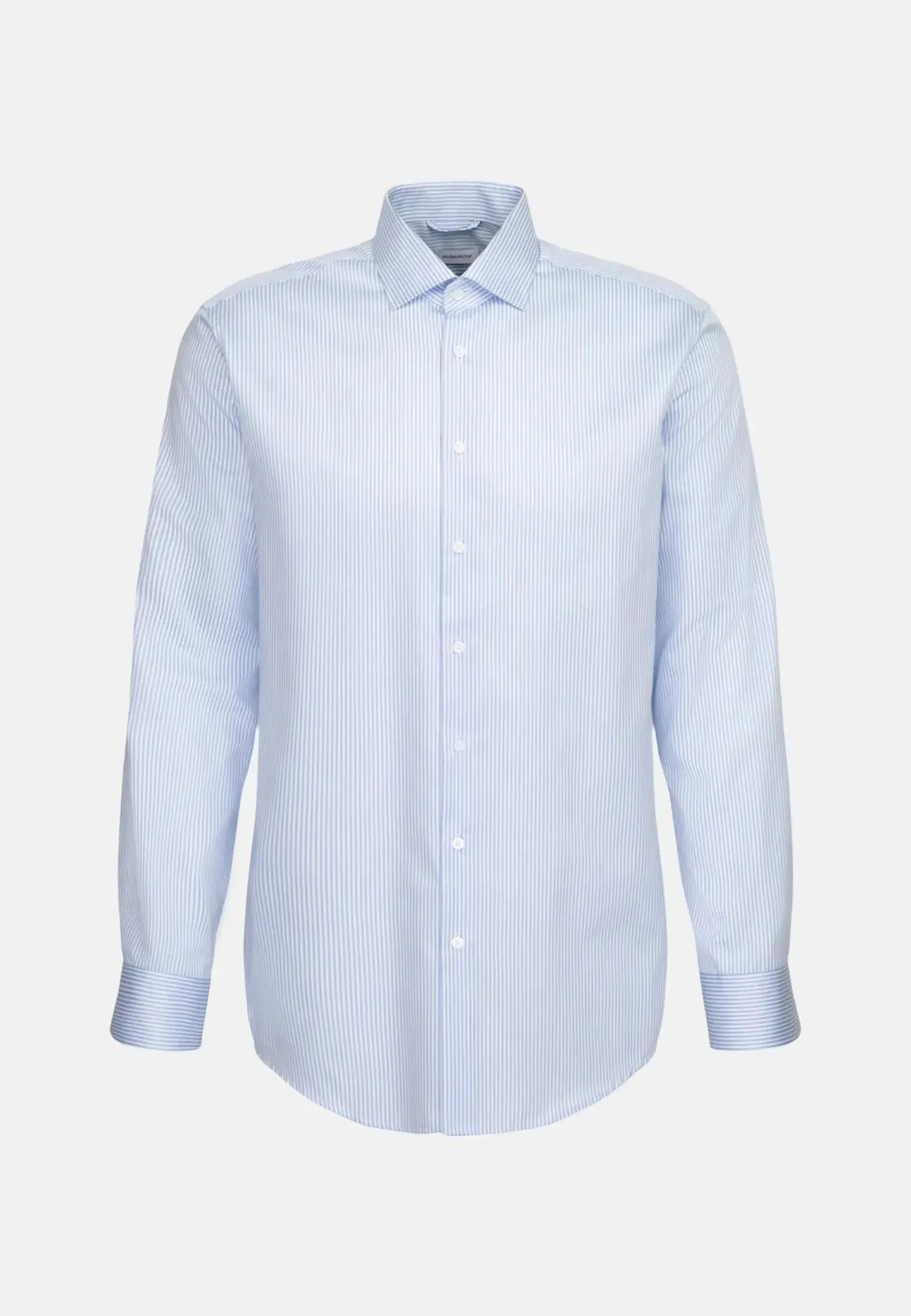 Regular Fit Easy Iron New Kent Striped Business Shirt Light Blue-seidensticker uk