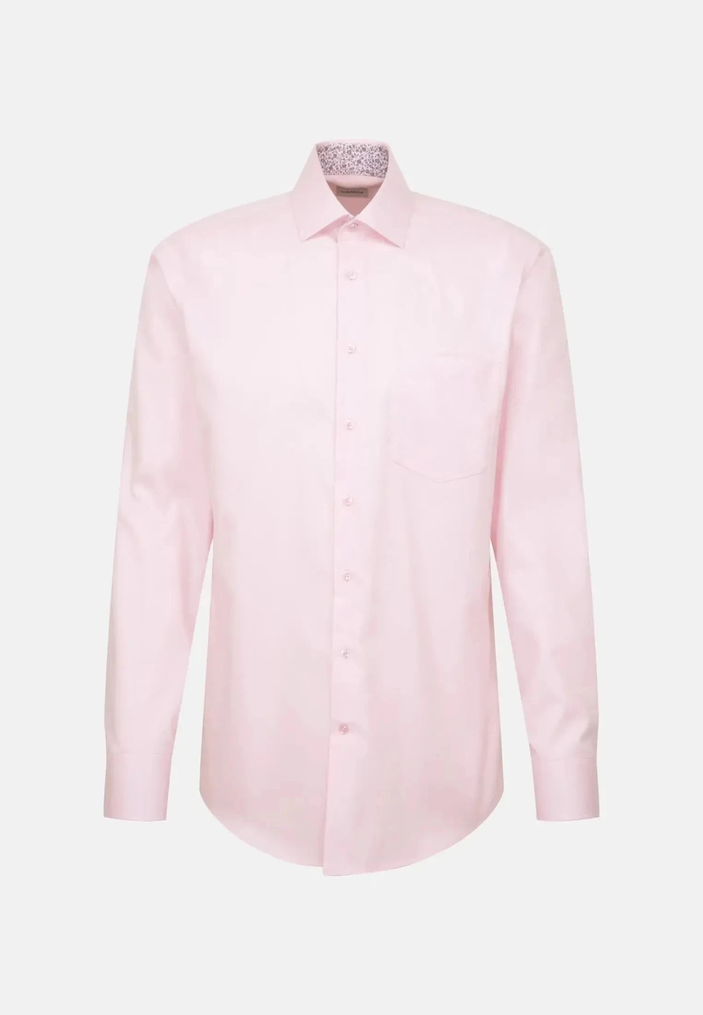 Seidensticker Regular Fit No Iron Business Kent Contrast Patch Business Shirt Pink - 01.147200-42-38 - seidensticker.co.uk