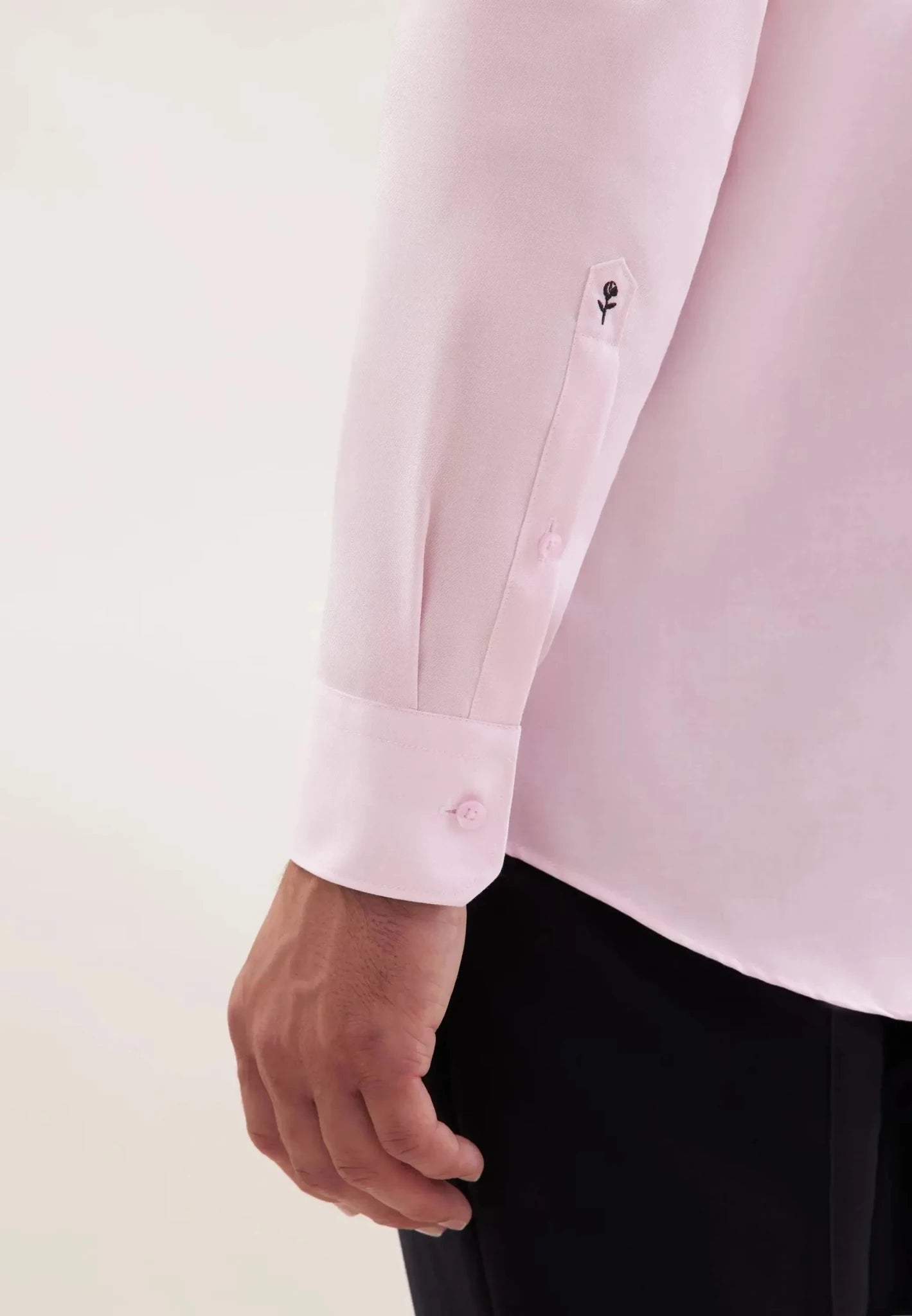 Seidensticker Regular Fit No Iron Contrast Patched Kent Collar Business Shirt Pink - 01.845535-42-38 - seidensticker.co.uk