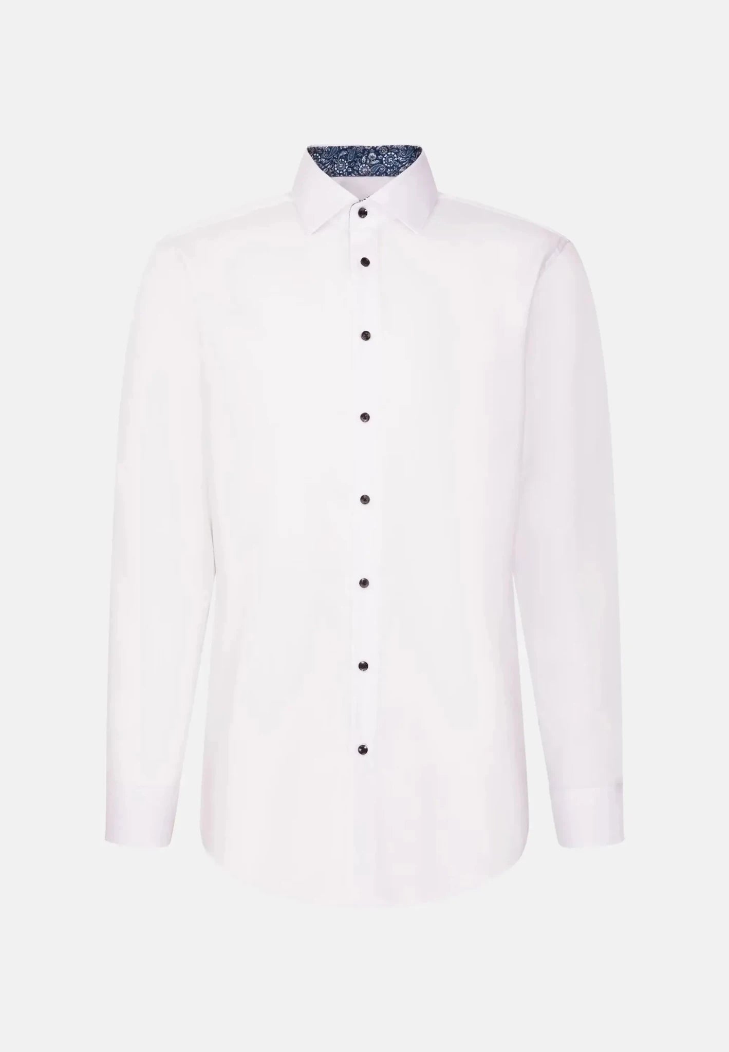 Seidensticker Regular Fit No Iron Contrast Patched Kent Collar Business Shirt White - 01.845531-01-38 - seidensticker.co.uk